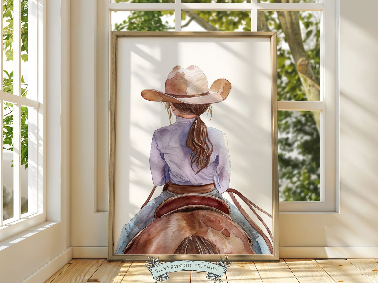 Cowgirl Nursery Print, Cowgirl Nursery Decor, Baby Girl Western Nursery Decor, Girls Horse Riding Equestrian Nursery Wall Art Digital Print