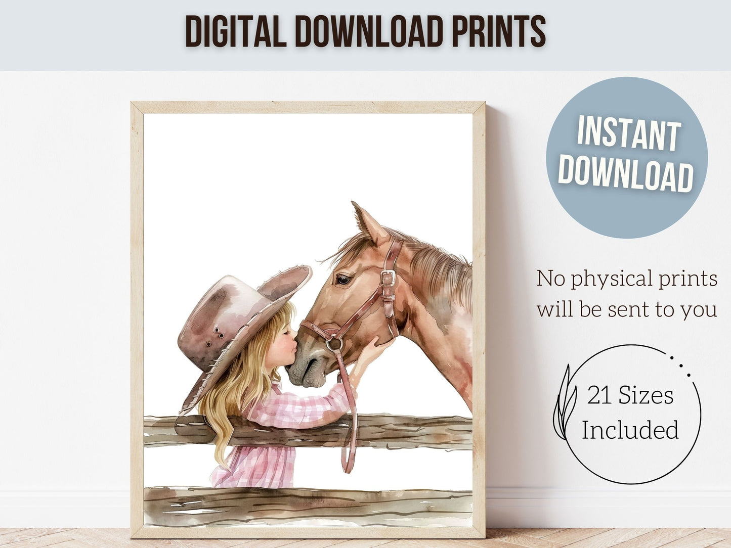 Cowgirl Nursery Print, Cowgirl Nursery Decor, Baby Girl Western Nursery Decor, Girls Horse Riding Equestrian Nursery Wall Art Digital Print