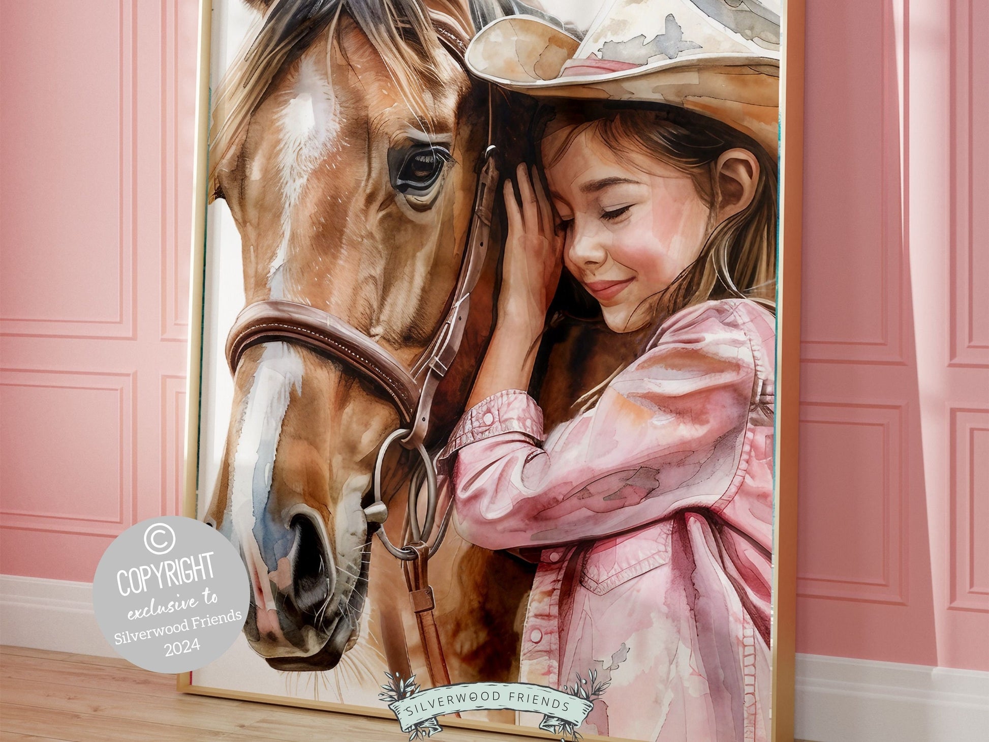 Cowgirl Nursery Print, Cowgirl Nursery Decor, Baby Girl Western Nursery Decor, Girls Horse Riding Print Horse Nursery Picture Digital Print
