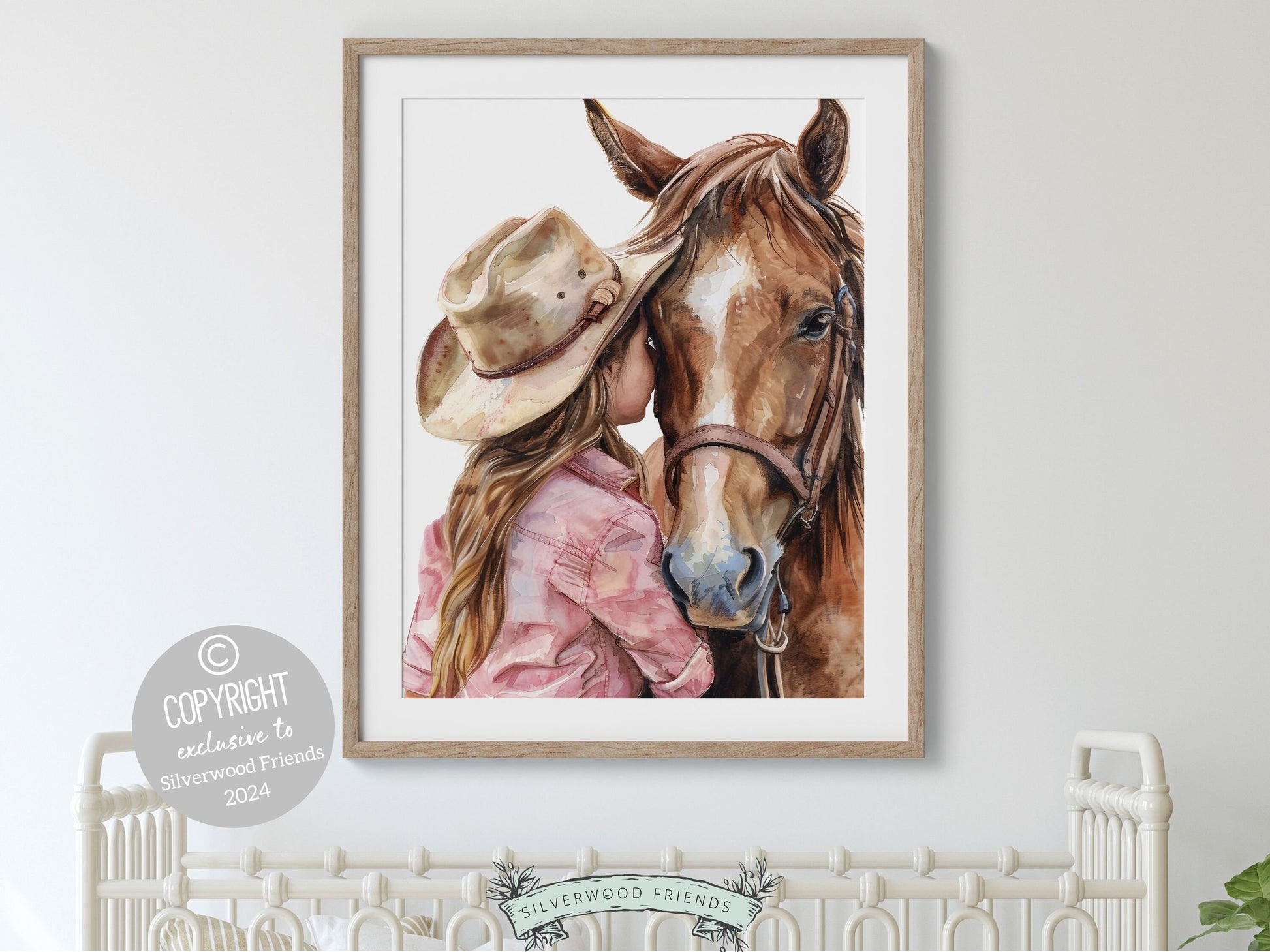 Cowgirl Nursery Print, Cowgirl Nursery Decor, Baby Girl Western Nursery Decor, Girls Horse Riding Print Horse Nursery Picture Digital Print
