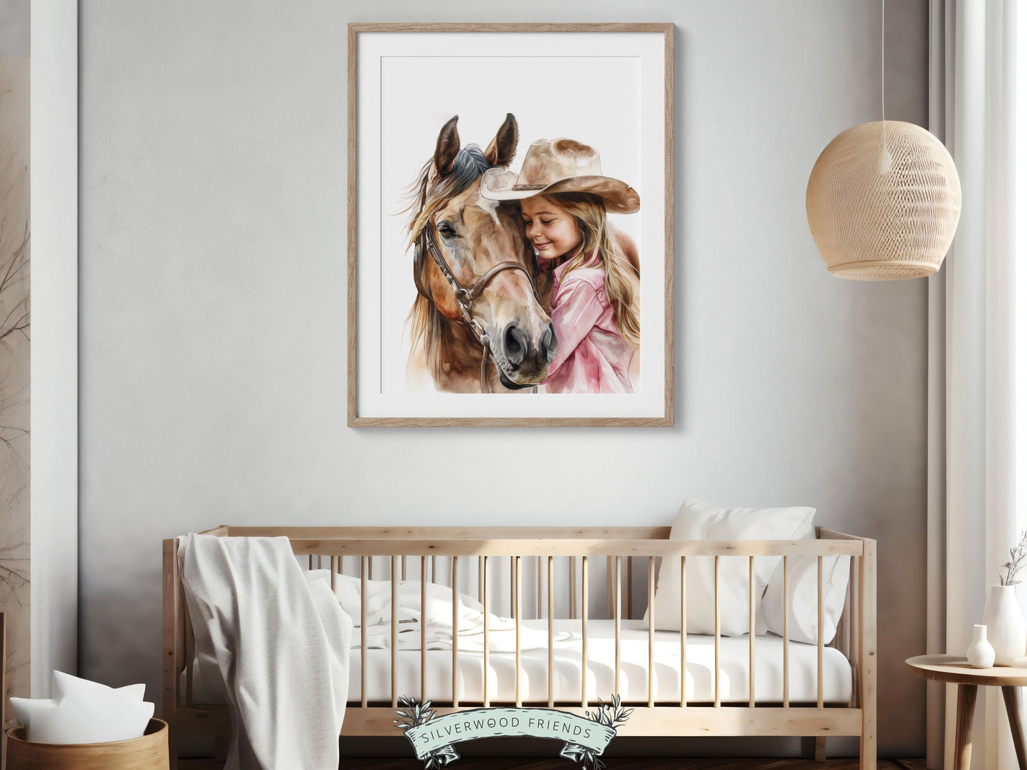 Cowgirl Nursery Print, Cowgirl Nursery Decor, Baby Girl Western Nursery Decor, Girls Horse Riding Print Horse Nursery Picture Digital Print