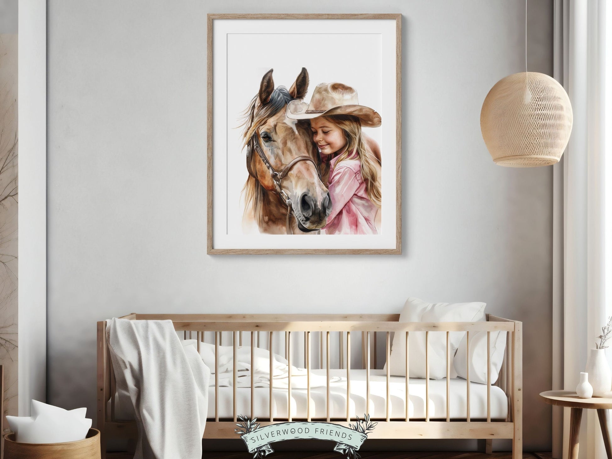 Cowgirl Nursery Print, Cowgirl Nursery Decor, Baby Girl Western Nursery Decor, Girls Horse Riding Print Horse Nursery Picture Digital Print