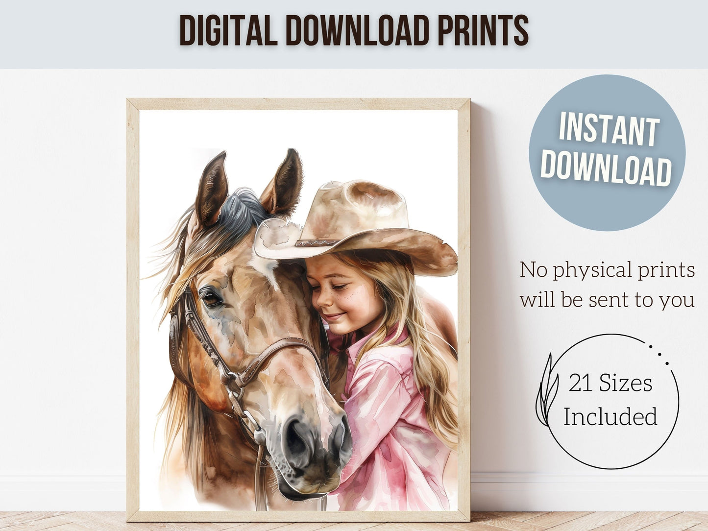 Cowgirl Nursery Print, Cowgirl Nursery Decor, Baby Girl Western Nursery Decor, Girls Horse Riding Print Horse Nursery Picture Digital Print