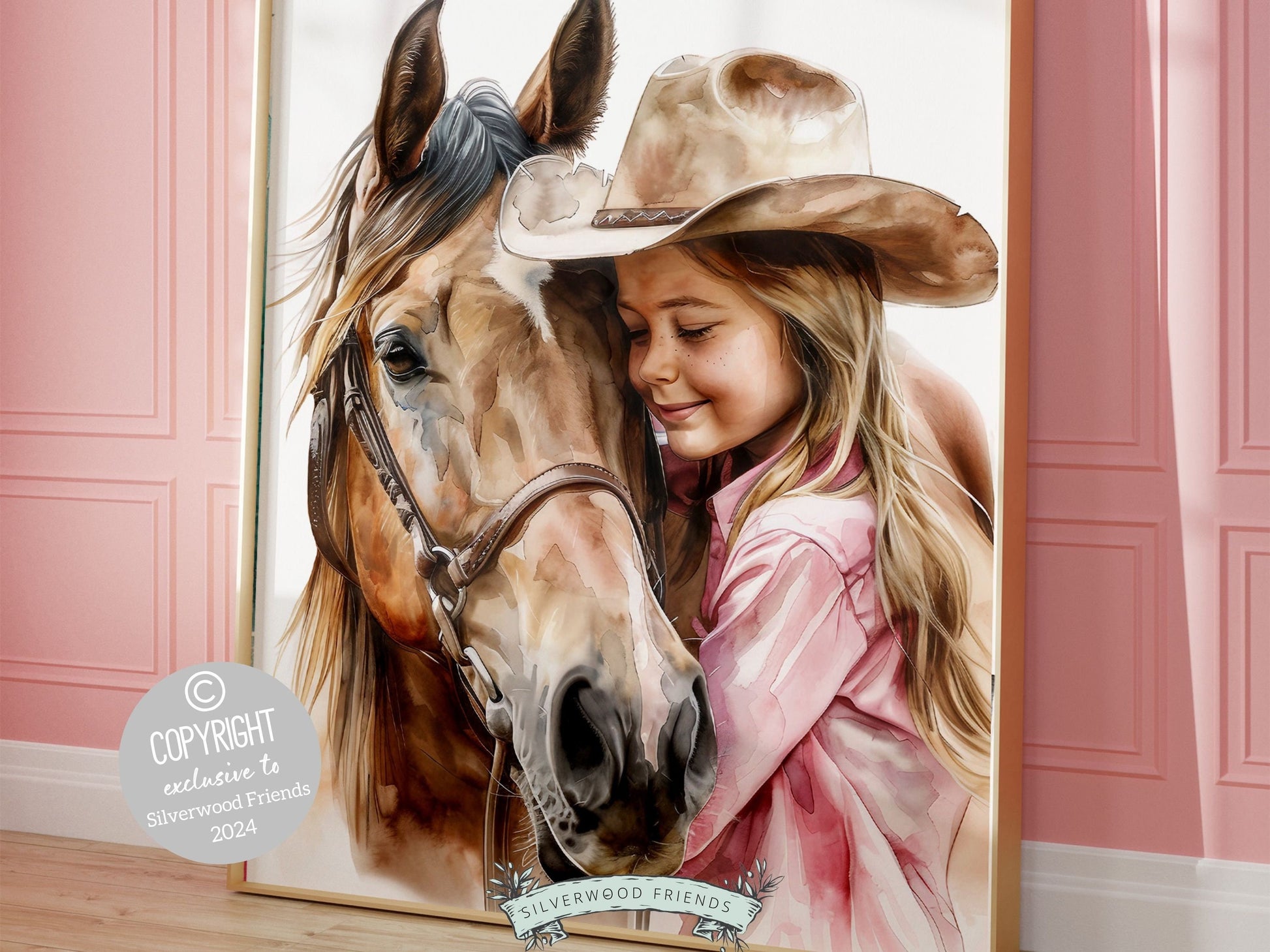 Cowgirl Nursery Print, Cowgirl Nursery Decor, Baby Girl Western Nursery Decor, Girls Horse Riding Print Horse Nursery Picture Digital Print