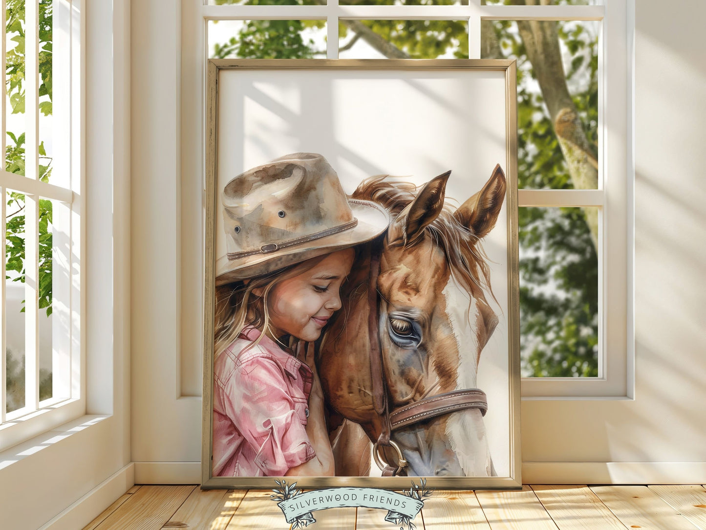 Cowgirl Nursery Print, Cowgirl Nursery Decor, Baby Girl Western Nursery Decor, Girls Horse Riding Print Horse Nursery Picture Digital Print