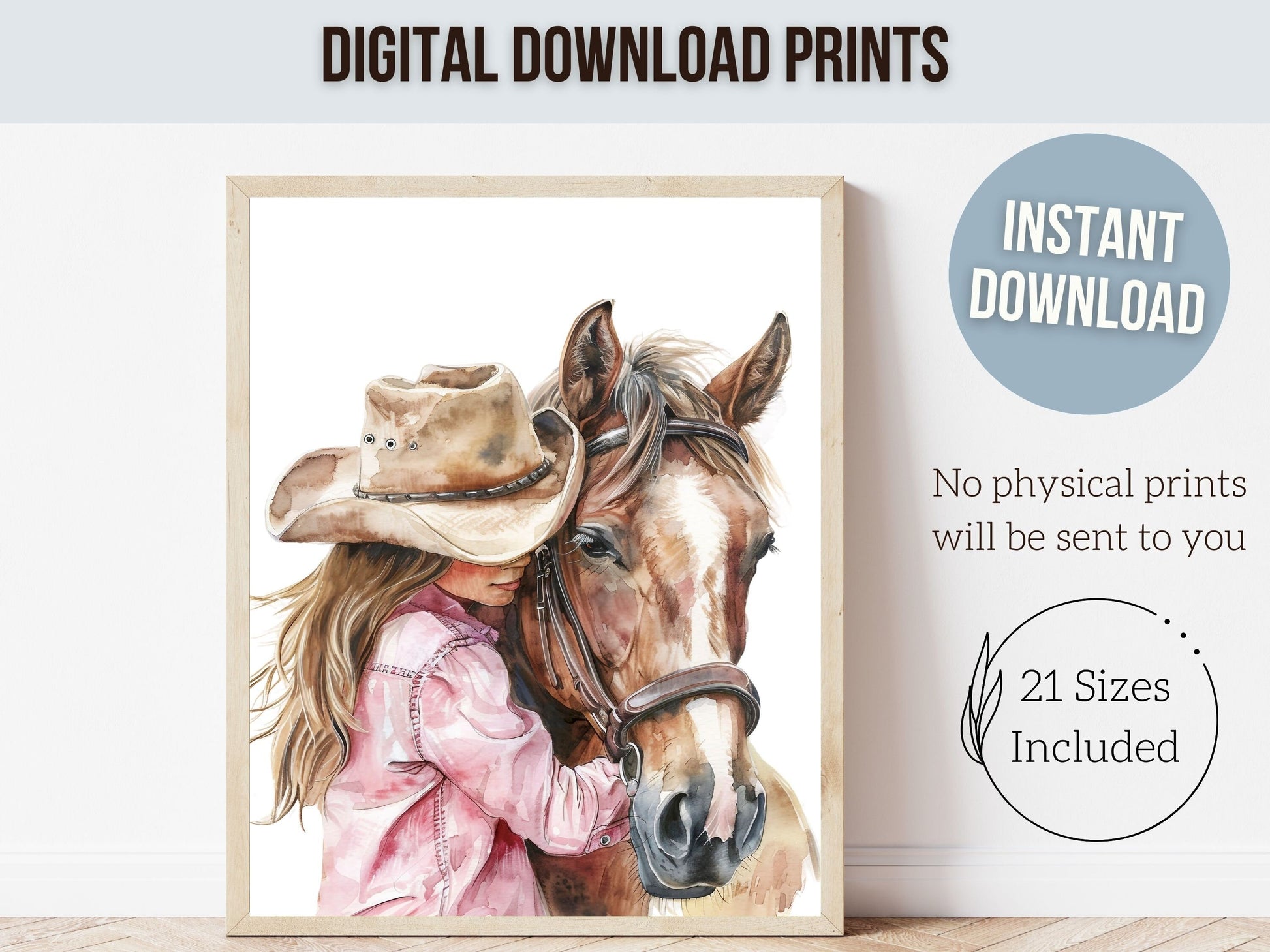 Cowgirl Print, Cowgirl Nursery Decor, Trendy Pink Western Decor, Girls Horse Riding Print, Horse Picture Dorm Room Wall Decor Digital Print