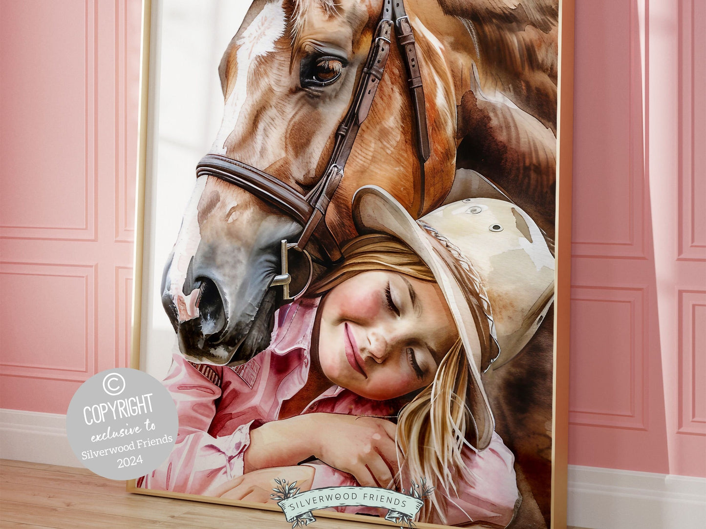 Cowgirl Nursery Print, Cowgirl Nursery Decor, Western Nursery Decor, Trendy Teen Girl Horse Riding Print Horse Nursery Picture Digital Print