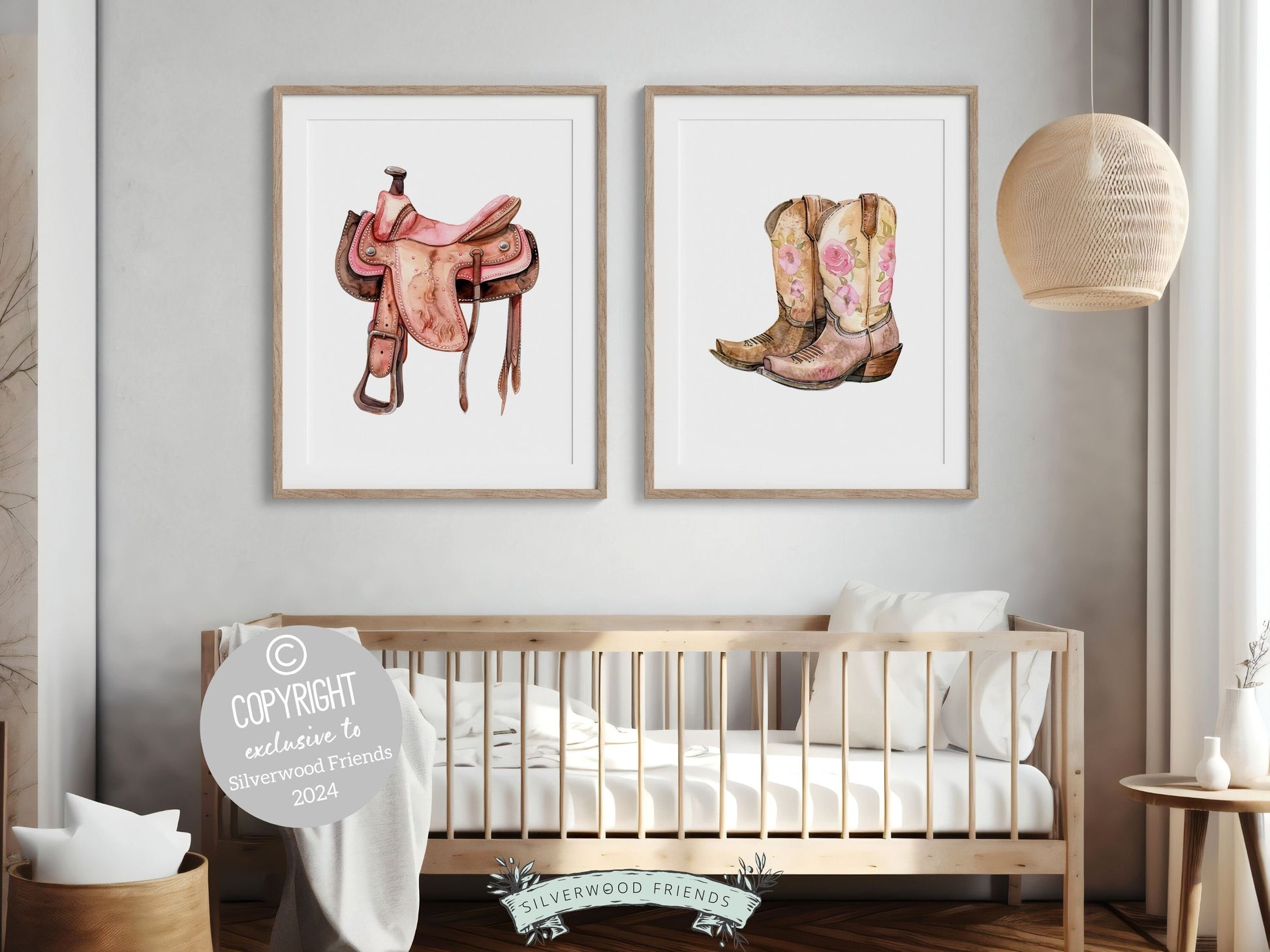 Cowgirl Nursery Prints, Cowgirl Nursery Decor, Baby Girl Western Nursery Decor, Girls Wild West Rodeo Horse Nursery Wall Art Digital Prints