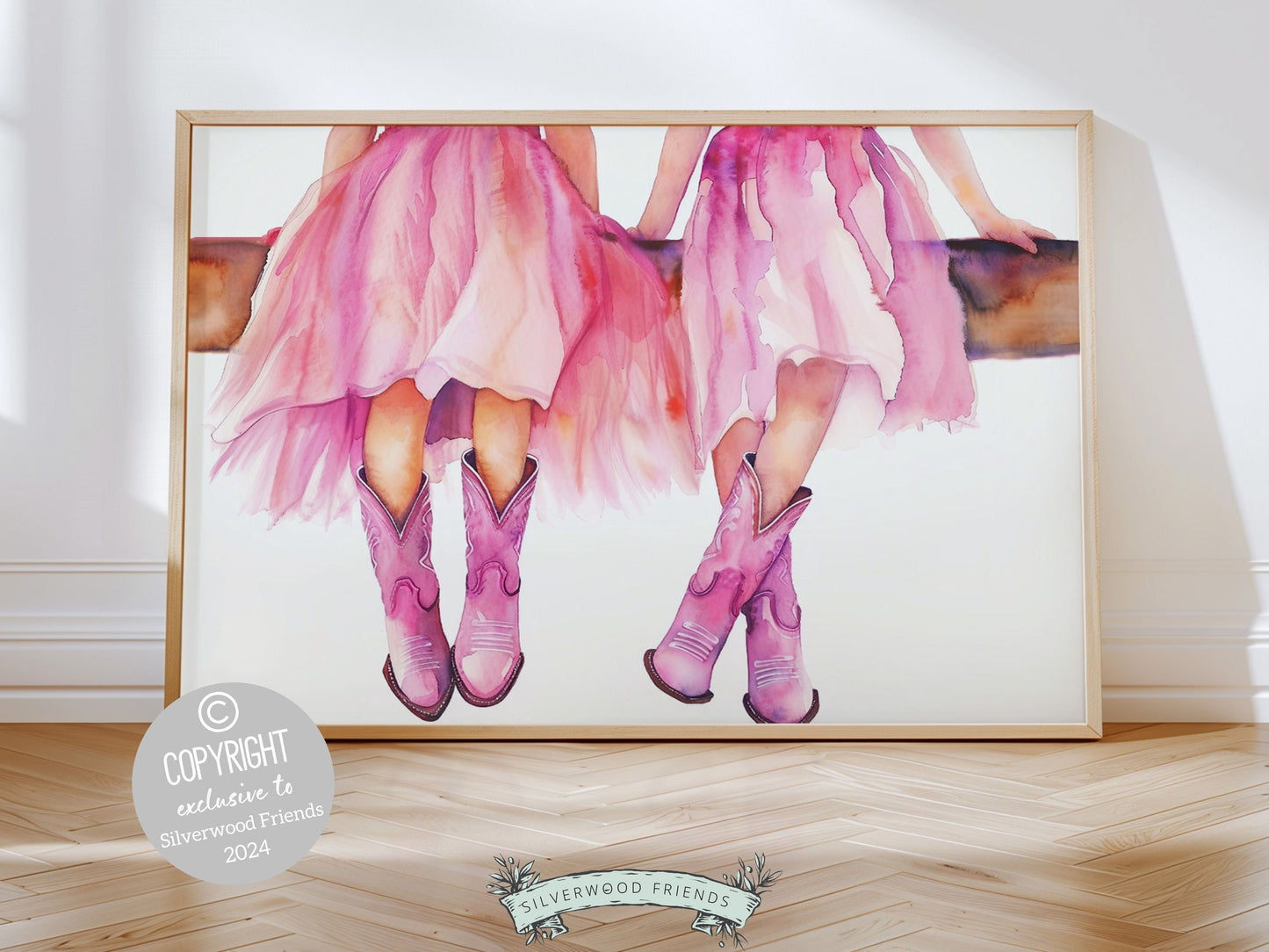 Pink Cowgirl Boot Print, Cowgirl Nursery Decor, Trendy Girl Western Room Wall Decor,Girl Horse Riding Picture Preppy Dorm Room Digital Print