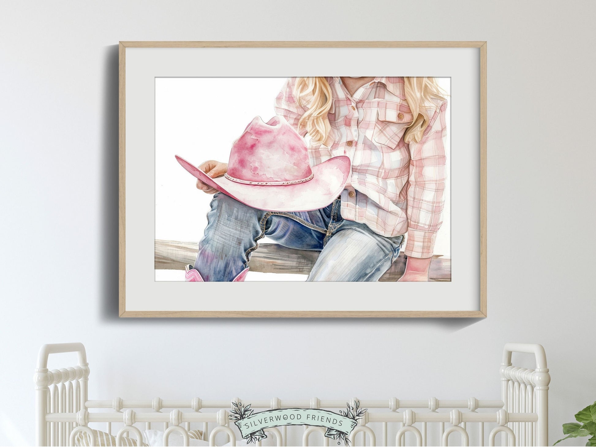 Cowgirl Nursery Print, Cowgirl Nursery Decor, Baby Girl Western Nursery Decor, Girl Horse Riding Picture, Country Girl Nursery Digital Print