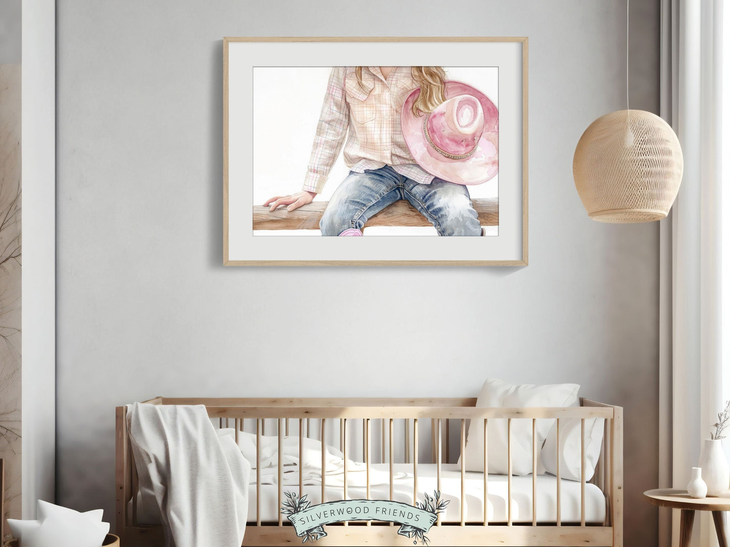 Cowgirl Nursery Print, Cowgirl Nursery Decor, Baby Girl Western Nursery Decor, Girl Horse Riding Picture, Country Girl Nursery Digital Print
