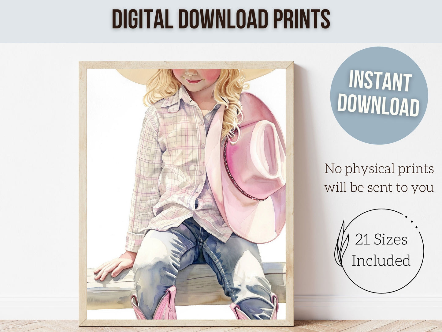 Cowgirl Nursery Print, Cowgirl Nursery Decor, Baby Girl Western Nursery Decor, Girl Horse Riding Picture, Little Girl Bedroom Digital Print