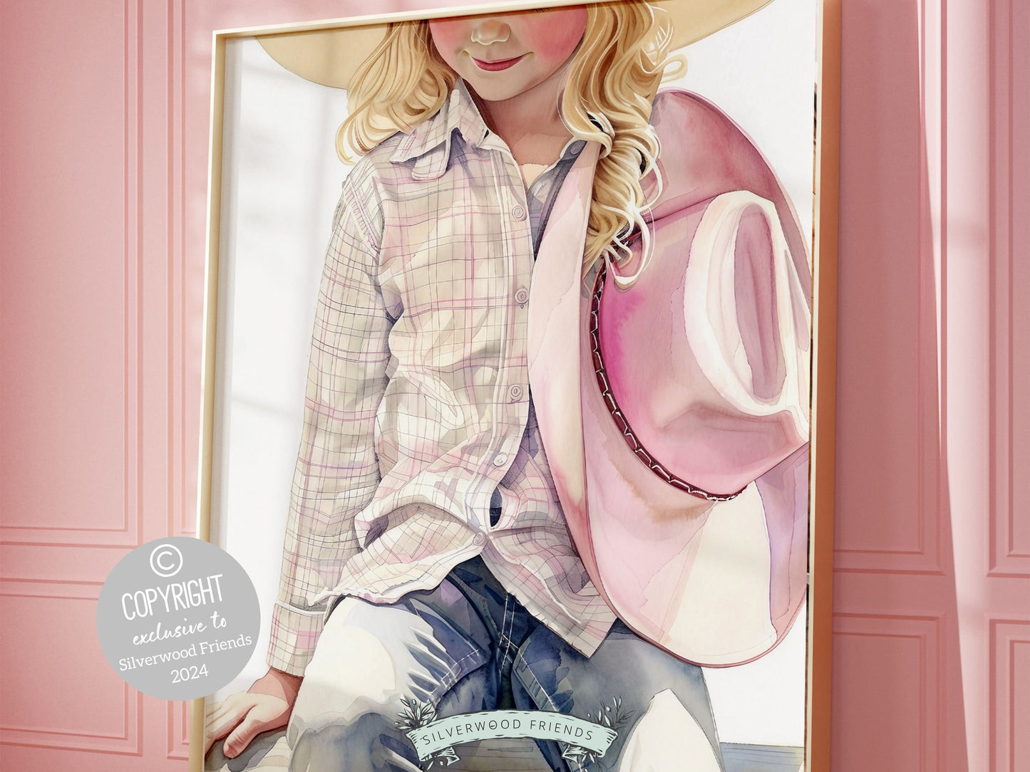 Cowgirl Nursery Print, Cowgirl Nursery Decor, Baby Girl Western Nursery Decor, Girl Horse Riding Picture, Little Girl Bedroom Digital Print