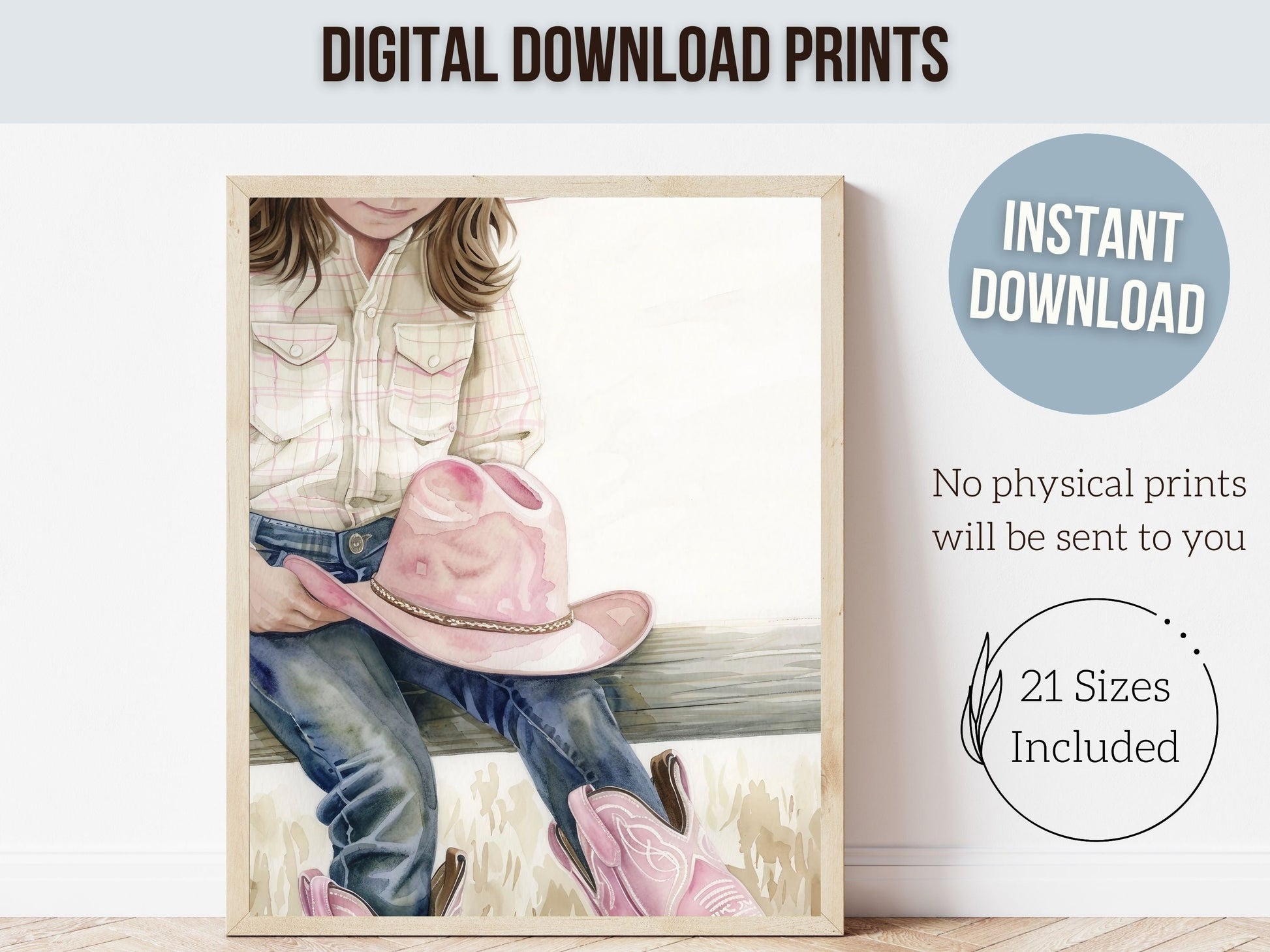 Cowgirl Nursery Print, Cowgirl Nursery Decor, Baby Girl Western Nursery Decor, Girl Horse Riding Picture, Little Girl Bedroom Digital Print