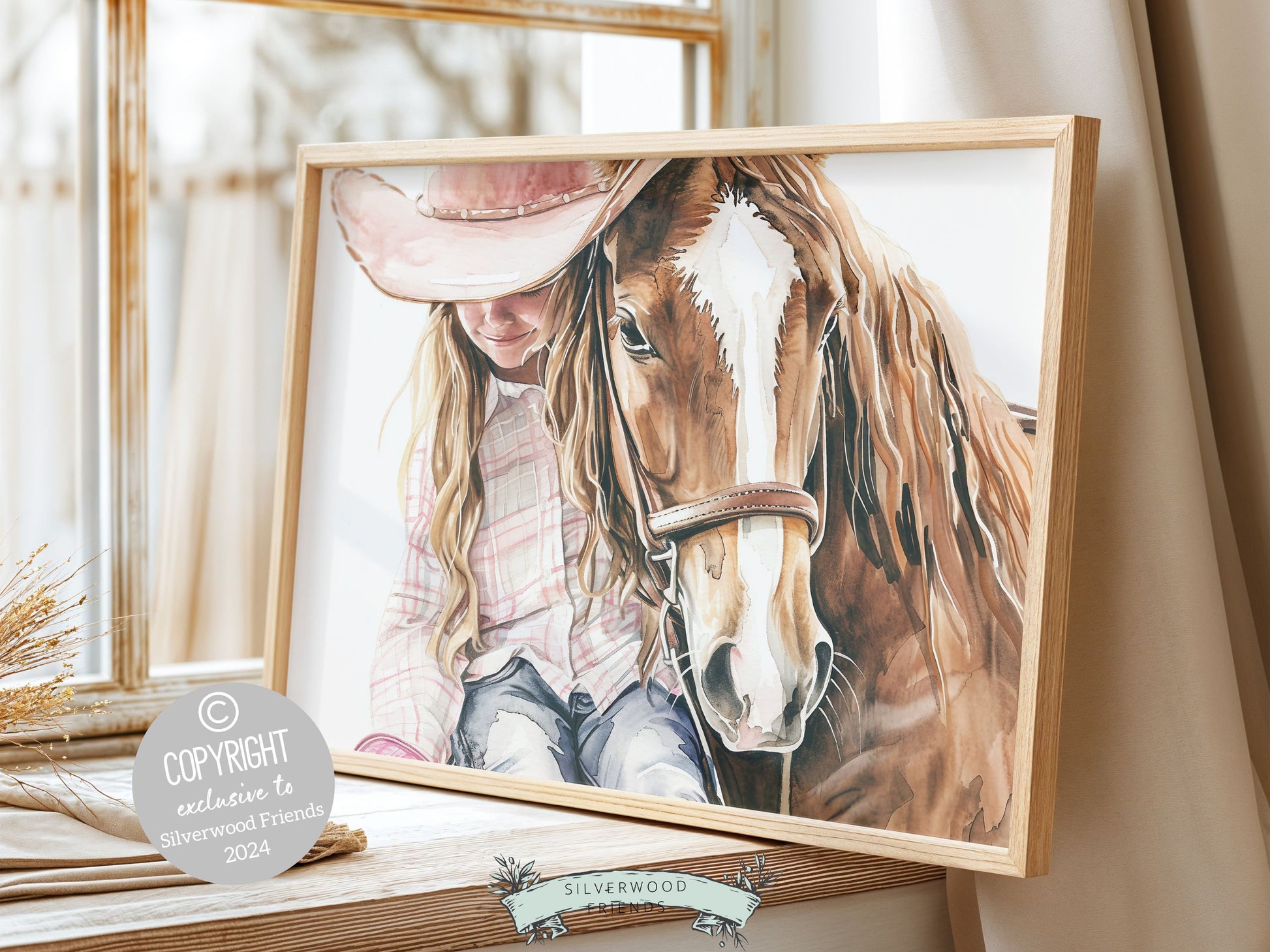Cowgirl Nursery Print, Cowgirl Nursery Decor, Baby Girl Western Nursery Decor, Girls Horse Riding Equestrian Nursery Wall Art Digital Print