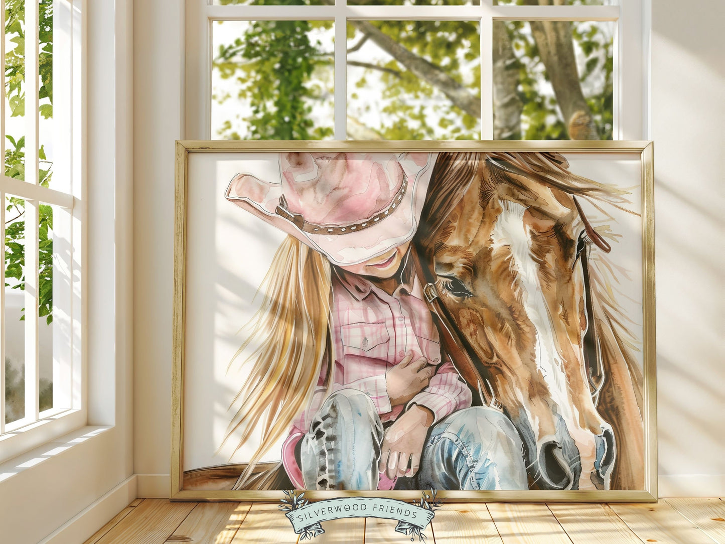 Cowgirl Nursery Print, Cowgirl Nursery Decor, Baby Girl Western Nursery Decor, Girls Horse Riding Equestrian Nursery Wall Art Digital Print