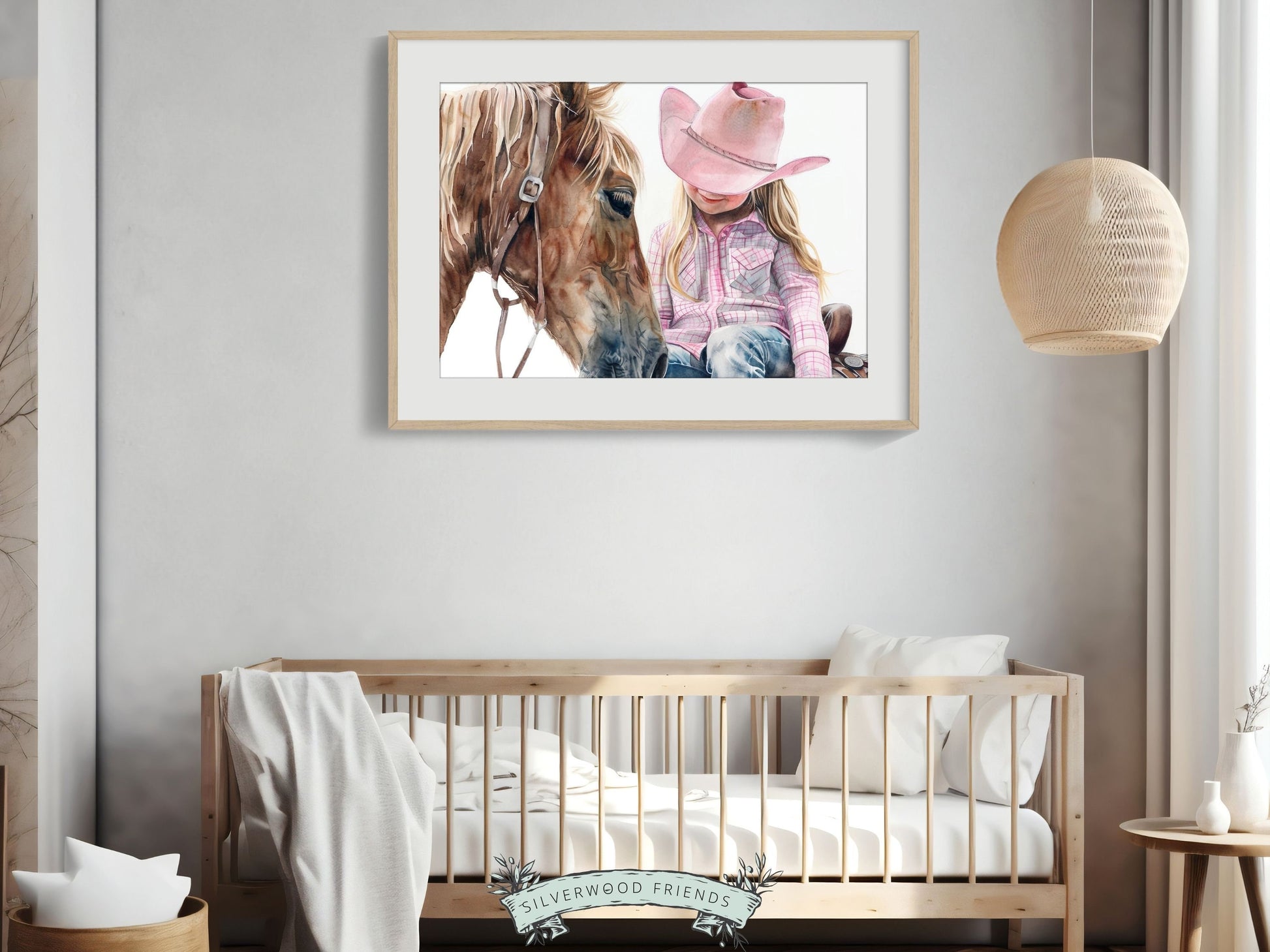 Cowgirl Nursery Print, Cowgirl Nursery Decor, Baby Girl Western Nursery Decor, Girls Horse Riding Equestrian Nursery Wall Art Digital Print