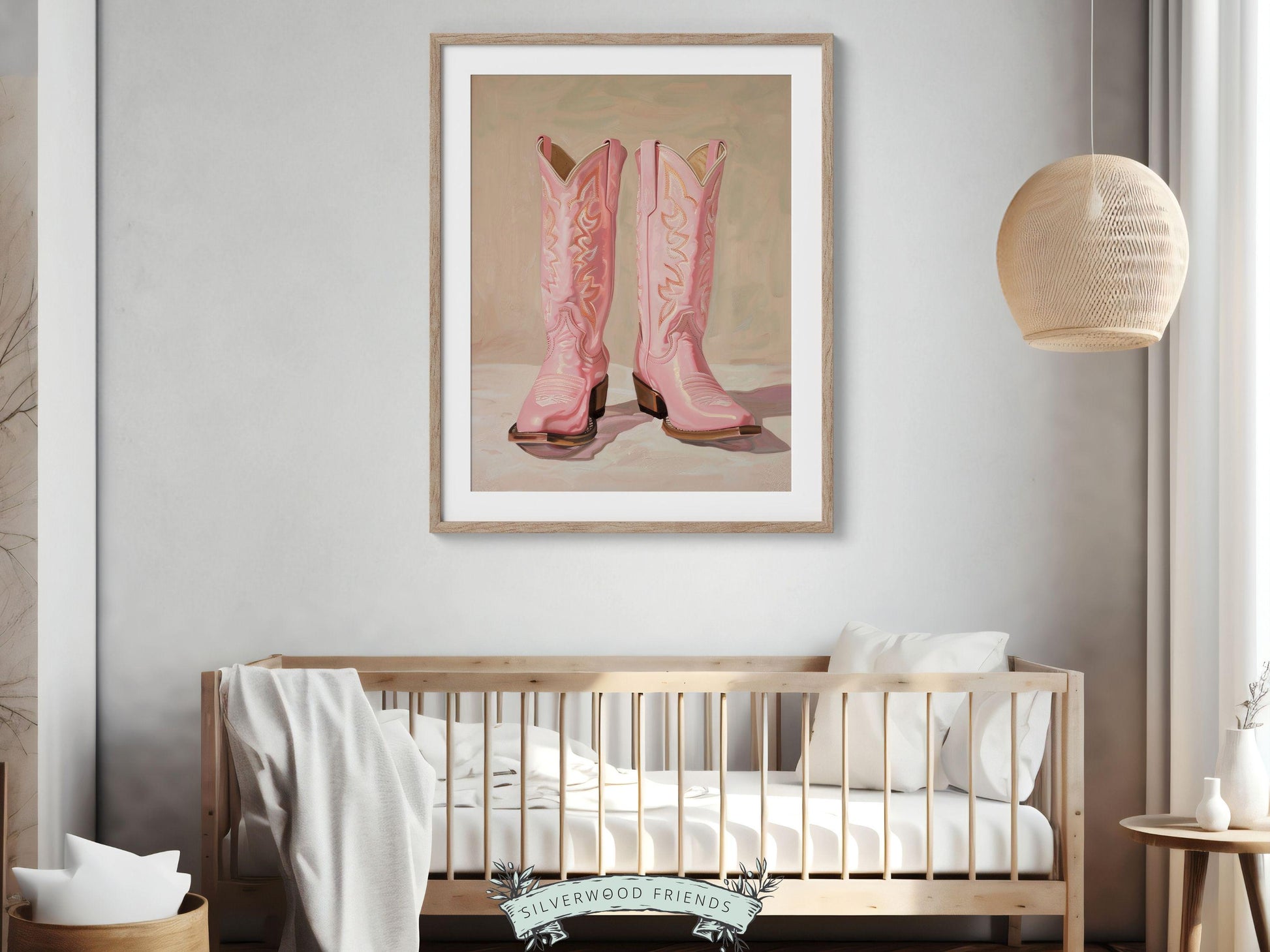 Pink Cowgirl Boots Print, Girly Coastal Cowgirl Print, Trendy Western Aesthetic Dorm Room Wall Decor, Preppy Teen Girl Room Digital Print