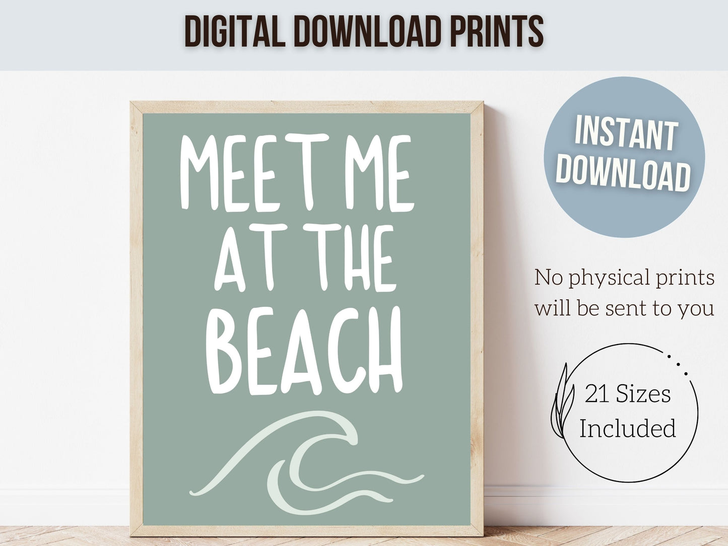 Coastal Wall Art, Surfboard Palm Tree Print, Beachy Dorm Room Decor, Trendy Teen Beach House Wall Decor, Meet Me At The Beach Digital Print