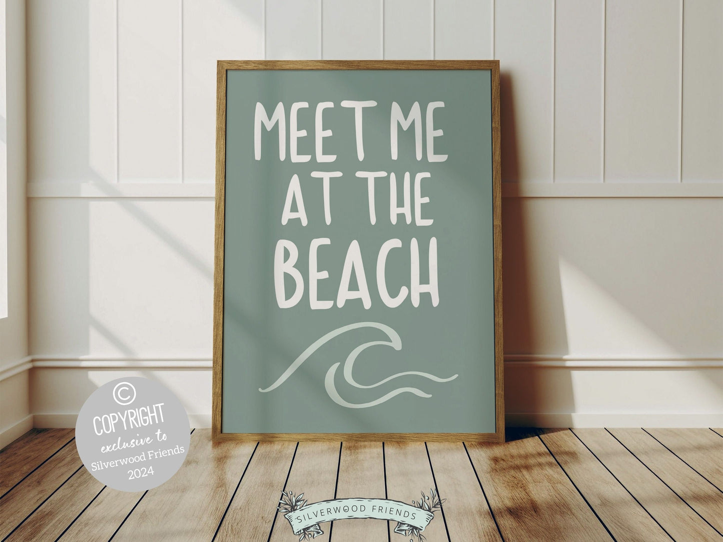 Coastal Wall Art, Surfboard Palm Tree Print, Beachy Dorm Room Decor, Trendy Teen Beach House Wall Decor, Meet Me At The Beach Digital Print