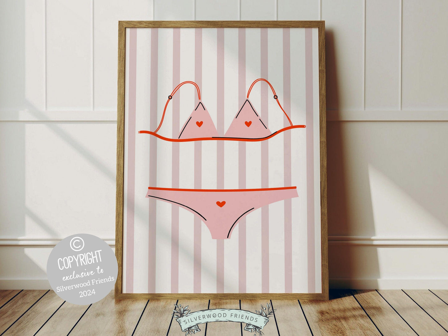 Bikini Print, Coastal Cowgirl Minimalist Aesthetic, Beachy Coconut Girl Trendy College Dorm Room Wall Decor Preppy Teen Poster Digital Print
