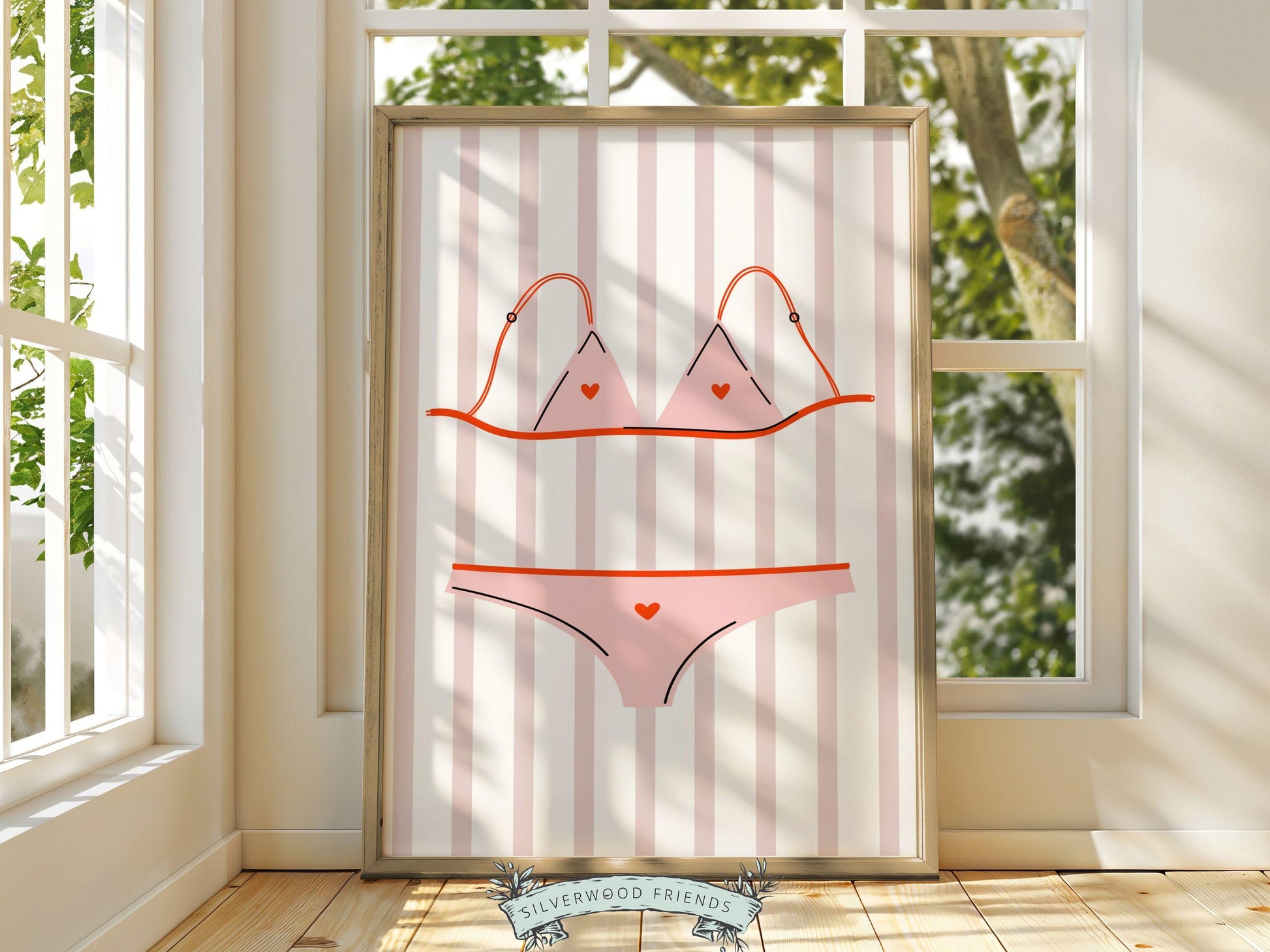 Bikini Print, Coastal Cowgirl Minimalist Aesthetic, Beachy Coconut Girl Trendy College Dorm Room Wall Decor Preppy Teen Poster Digital Print