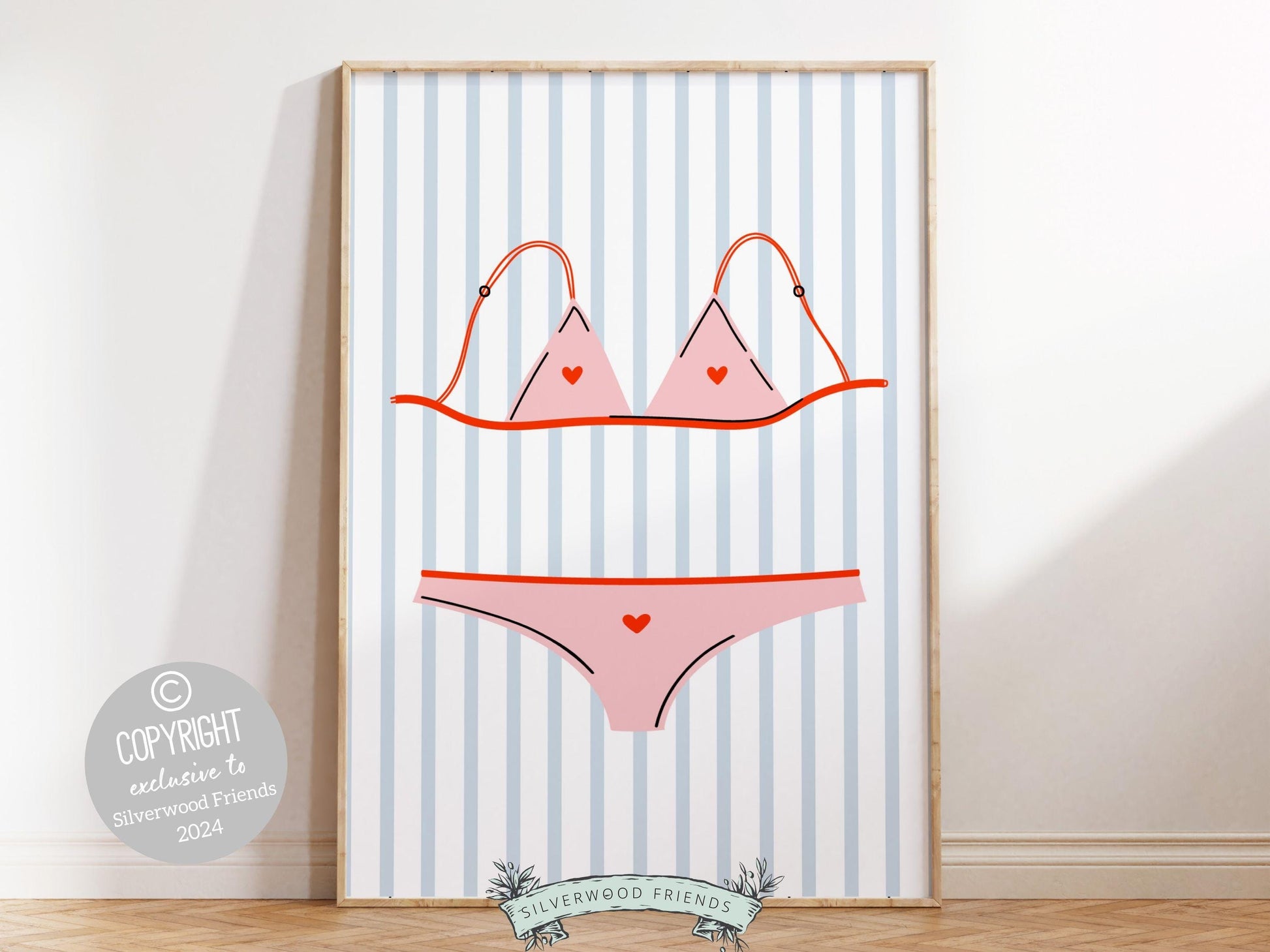 Bikini Print, Coastal Cowgirl Minimalist Aesthetic, Beachy Coconut Girl Trendy College Dorm Room Wall Decor Preppy Teen Poster Digital Print