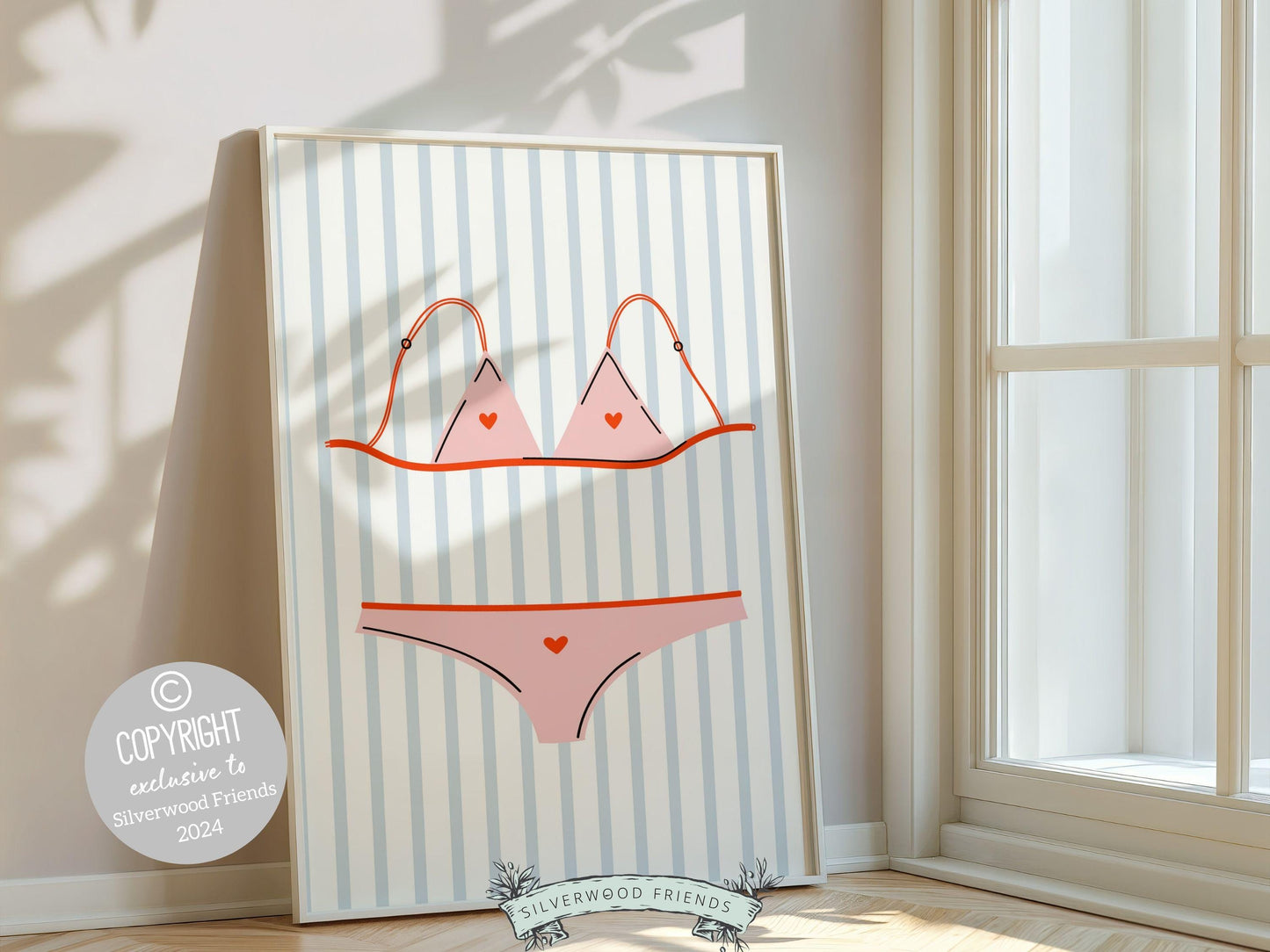 Bikini Print, Coastal Cowgirl Minimalist Aesthetic, Beachy Coconut Girl Trendy College Dorm Room Wall Decor Preppy Teen Poster Digital Print