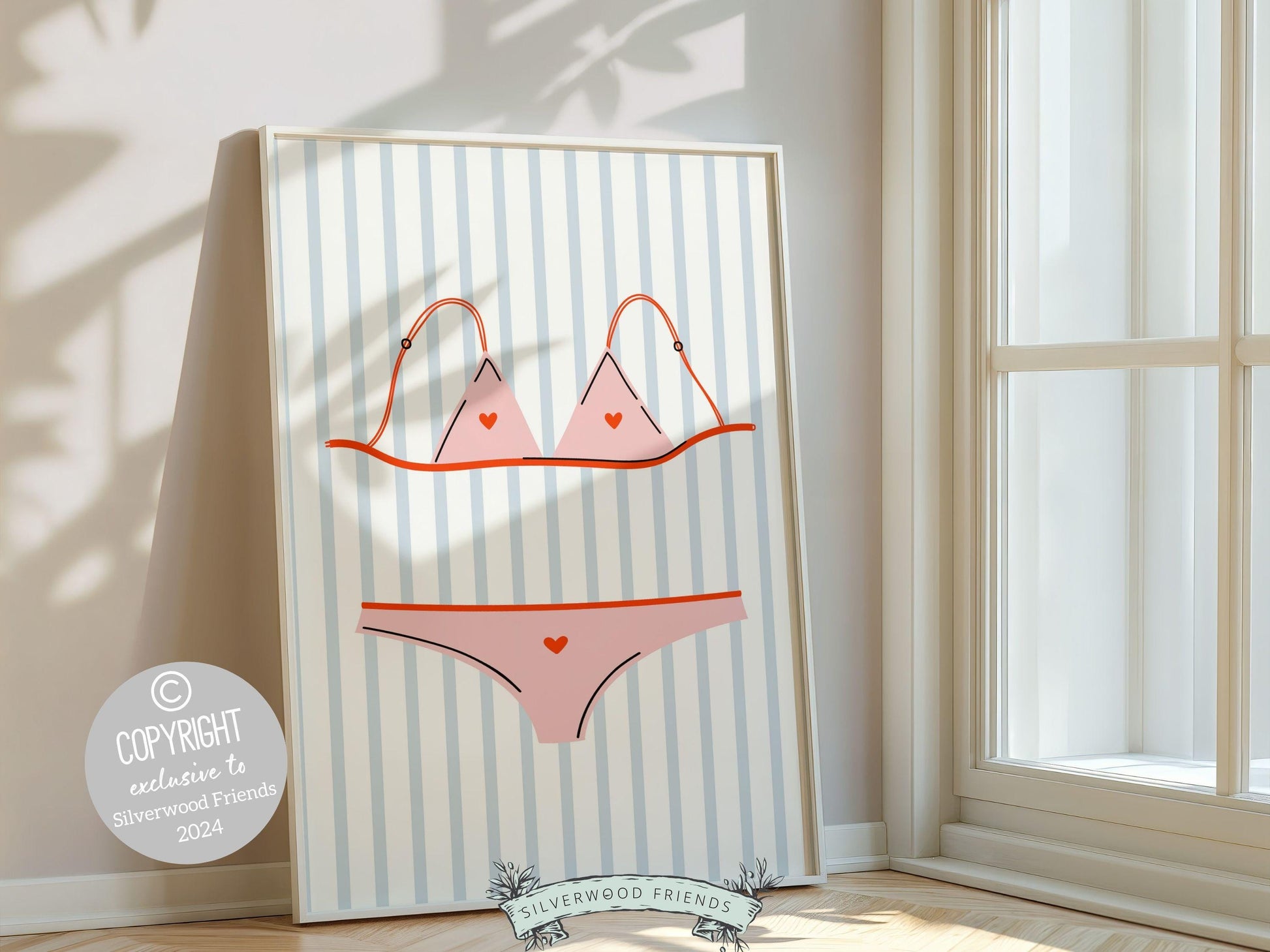 Bikini Print, Coastal Cowgirl Minimalist Aesthetic, Beachy Coconut Girl Trendy College Dorm Room Wall Decor Preppy Teen Poster Digital Print