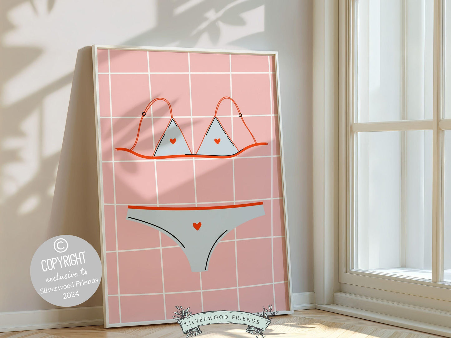 Bikini Print, Coastal Cowgirl Minimalist Aesthetic, Beachy Coconut Girl Trendy College Dorm Room Wall Decor Preppy Teen Poster Digital Print