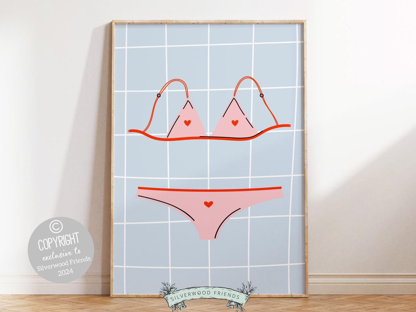 Bikini Print, Coastal Cowgirl Minimalist Aesthetic, Beachy Coconut Girl Preppy College Dorm Room Wall Decor Trendy Teen Poster Digital Print