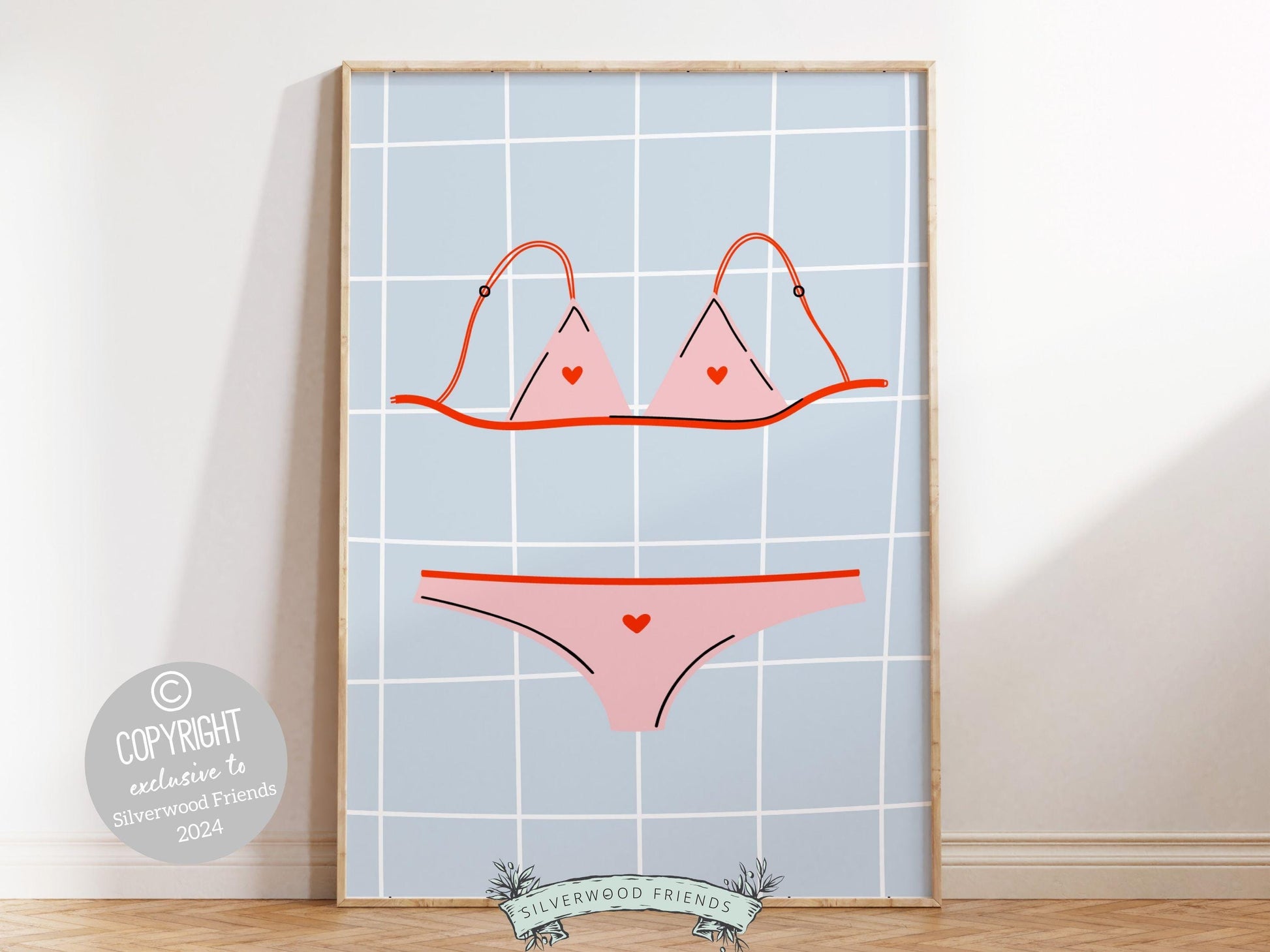 Bikini Print, Coastal Cowgirl Minimalist Aesthetic, Beachy Coconut Girl Preppy College Dorm Room Wall Decor Trendy Teen Poster Digital Print