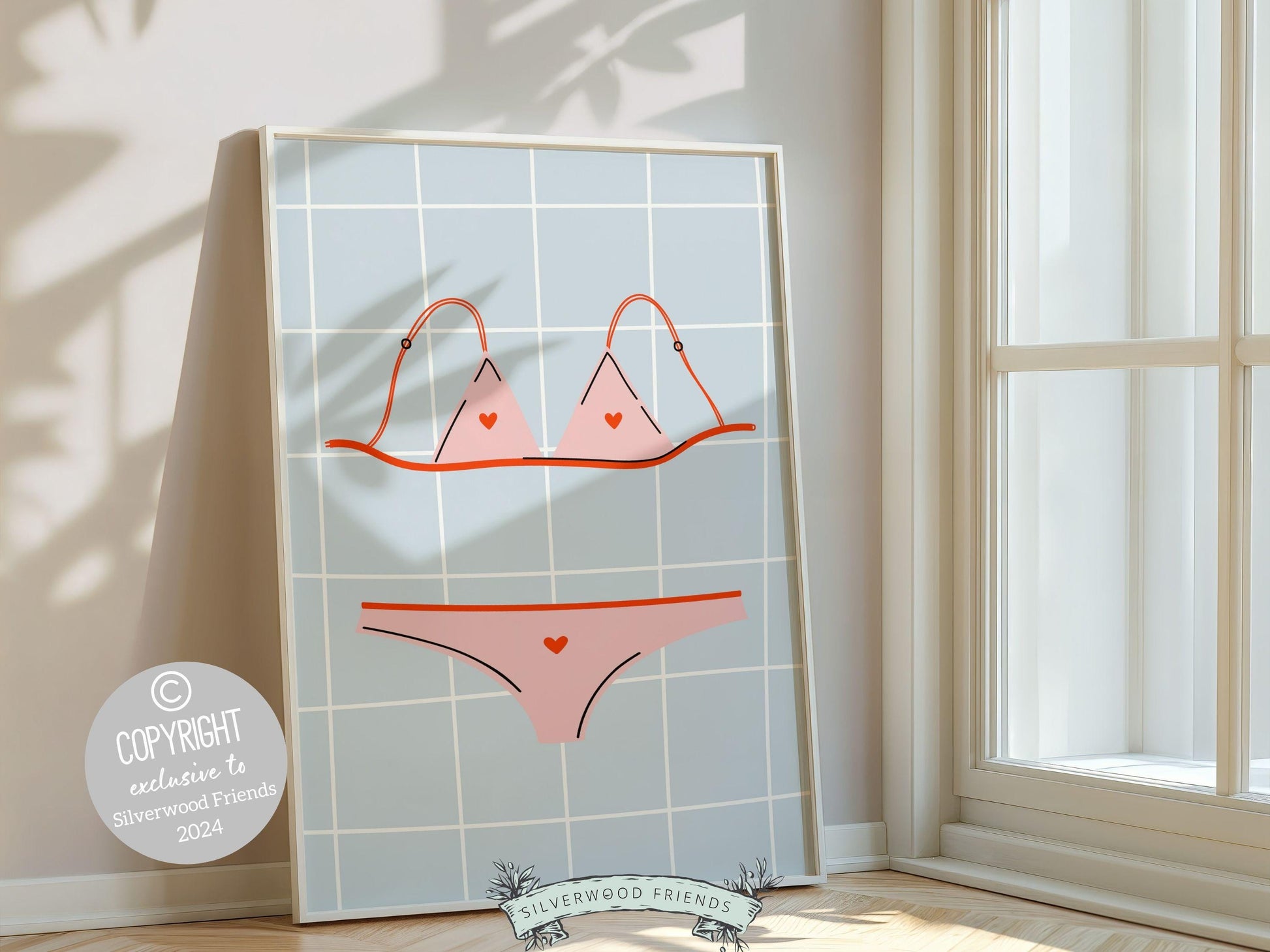 Bikini Print, Coastal Cowgirl Minimalist Aesthetic, Beachy Coconut Girl Preppy College Dorm Room Wall Decor Trendy Teen Poster Digital Print