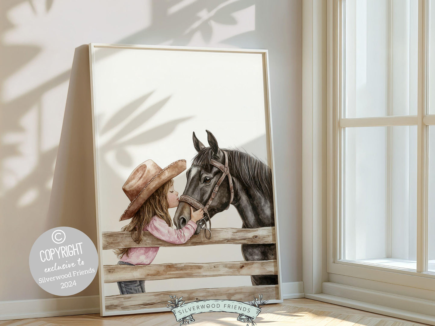 Horse Print, Cowgirl Nursery Print, Cowgirl Nursery Decor, Baby Girl Western Nursery Decor, Horse Picture, Girls Horse Room Digital Print