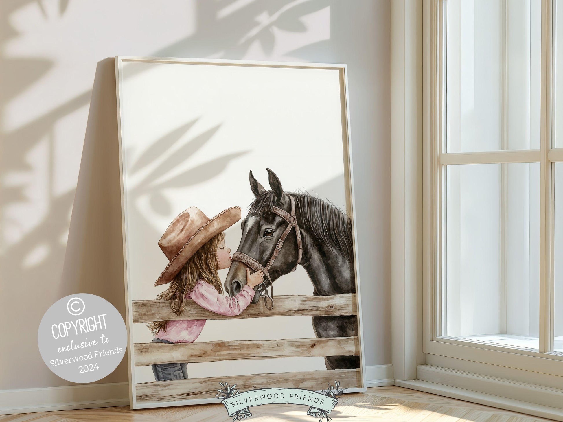 Horse Print, Cowgirl Nursery Print, Cowgirl Nursery Decor, Baby Girl Western Nursery Decor, Horse Picture, Girls Horse Room Digital Print