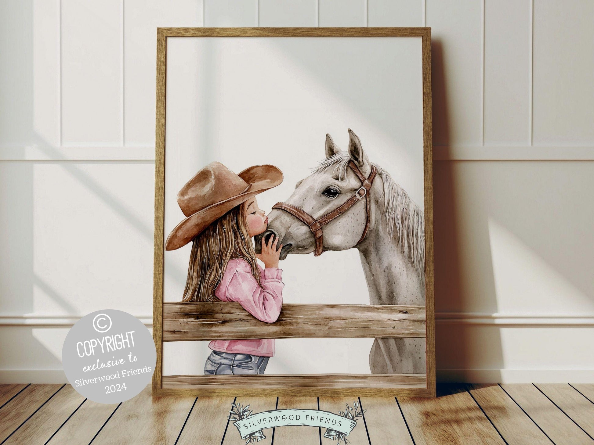 Cowgirl Horse Nursery Print, Cowgirl Nursery Decor, Baby Girl Western Nursery Decor, Horse Bedroom Picture, Girls Horse Room Digital Print