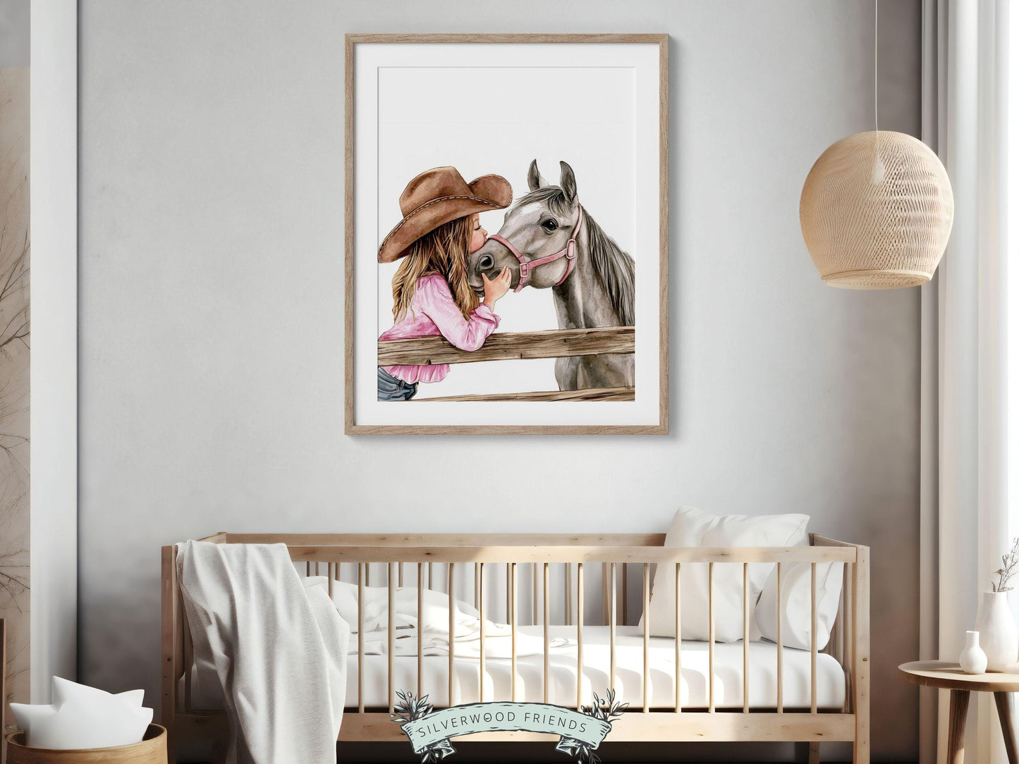 Cowgirl Horse Nursery Print, Cowgirl Nursery Decor, Baby Girl Western Nursery Decor, Horse Bedroom Picture, Girls Horse Room Digital Print