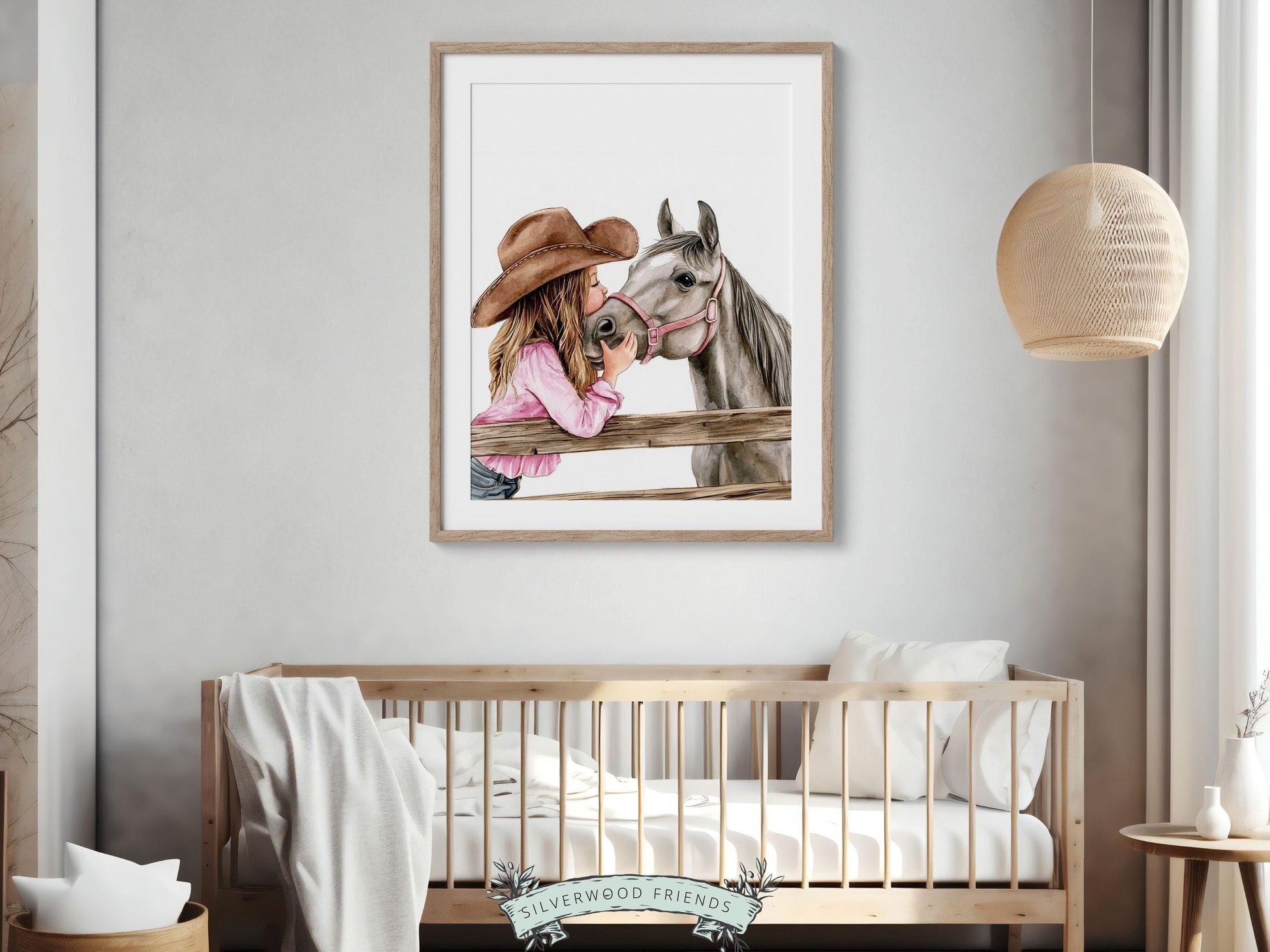 Cowgirl Horse Nursery Print, Cowgirl Nursery Decor, Baby Girl Western Nursery Decor, Horse Bedroom Picture, Girls Horse Room Digital Print