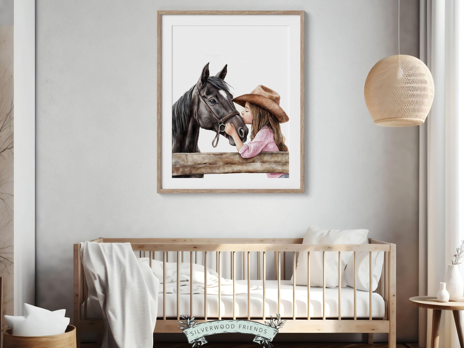 Horse Print, Cowgirl Nursery Print, Cowgirl Nursery Decor, Baby Girl Western Nursery Decor Horse Picture, Girls Horse Room Digital Print