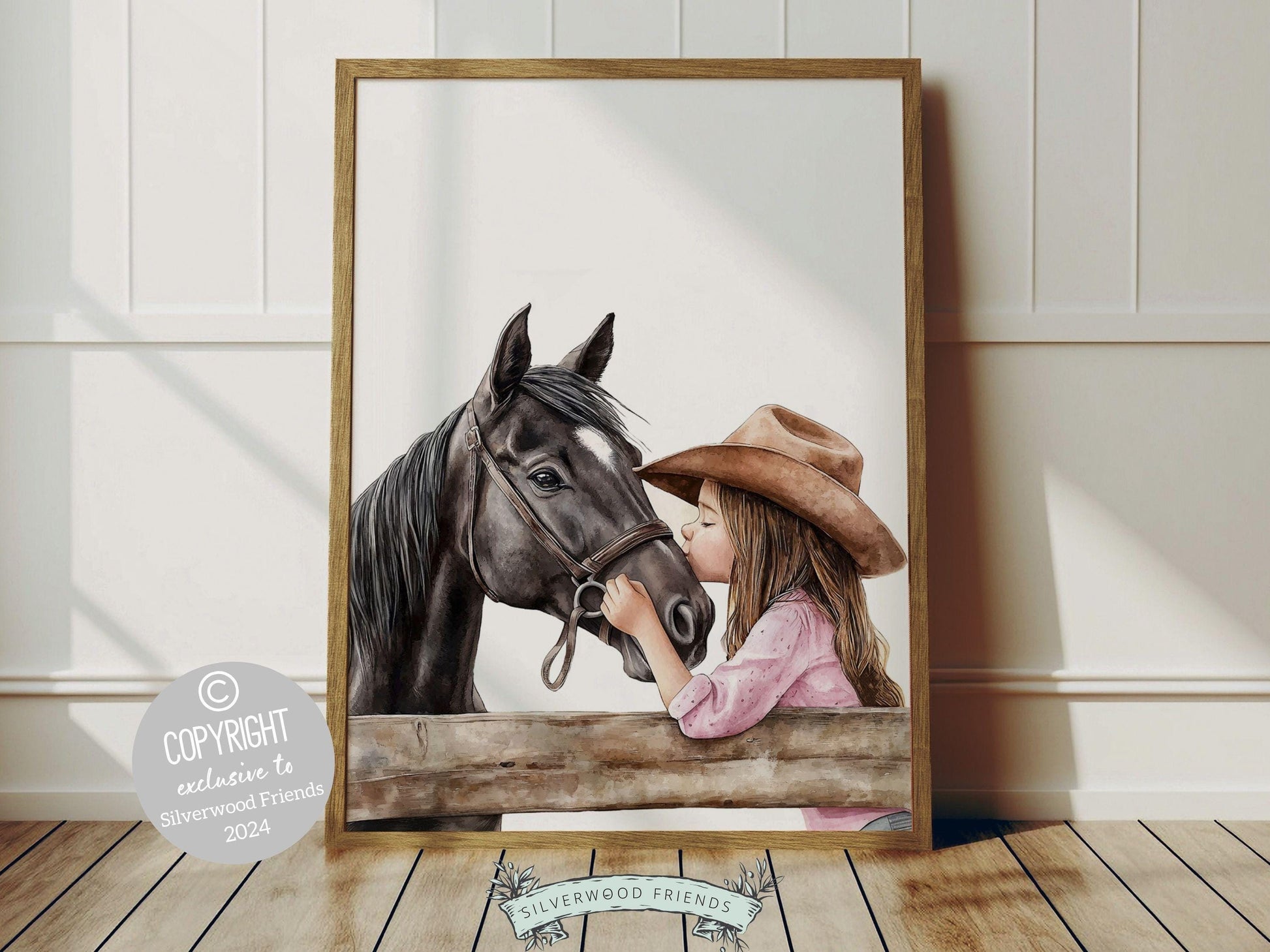Horse Print, Cowgirl Nursery Print, Cowgirl Nursery Decor, Baby Girl Western Nursery Decor Horse Picture, Girls Horse Room Digital Print