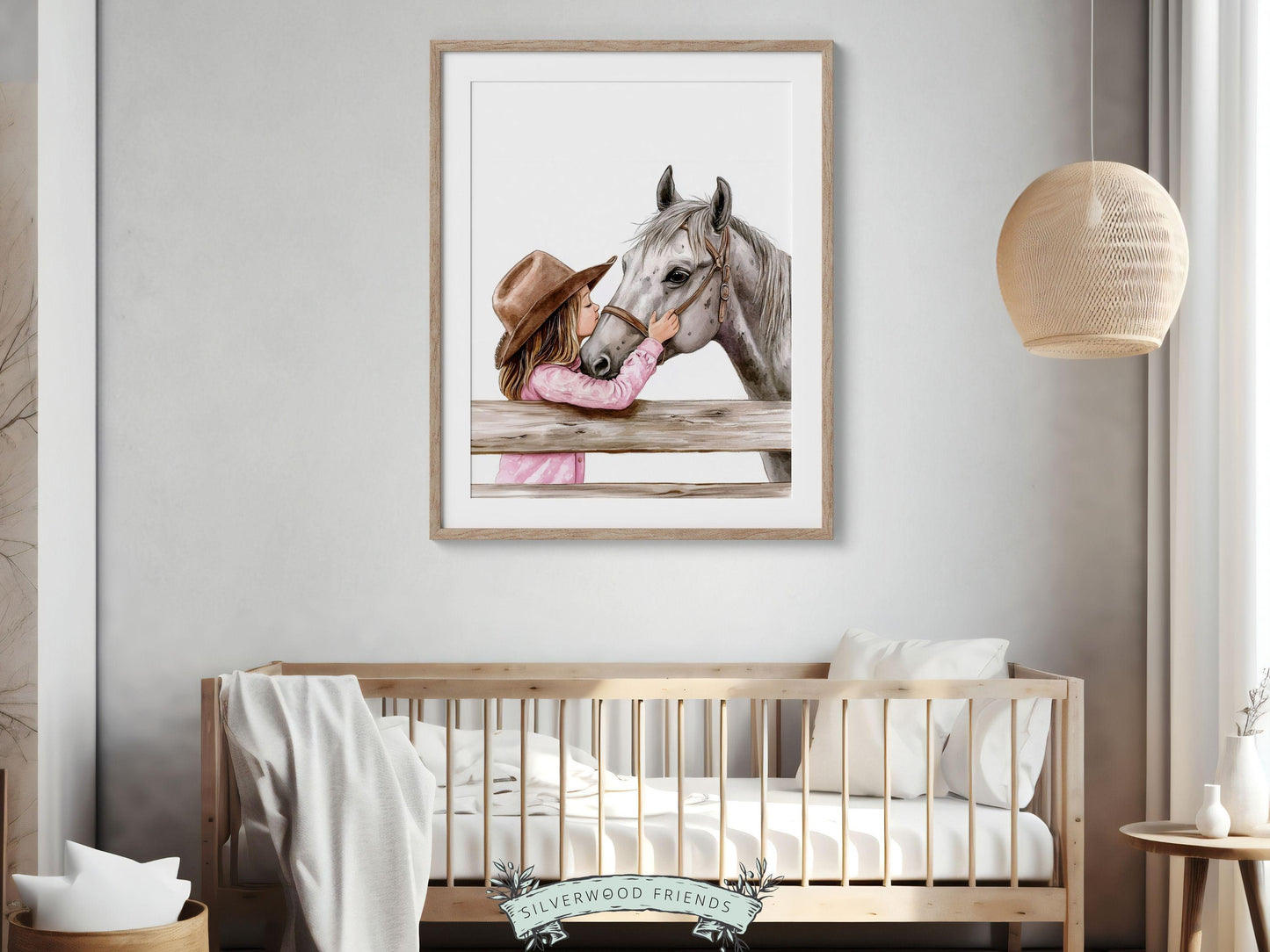 Cowgirl Horse Nursery Print, Cowgirl Nursery Decor, Baby Girl Western Nursery Decor, Horse Bedroom Picture, Girls Horse Room Digital Print