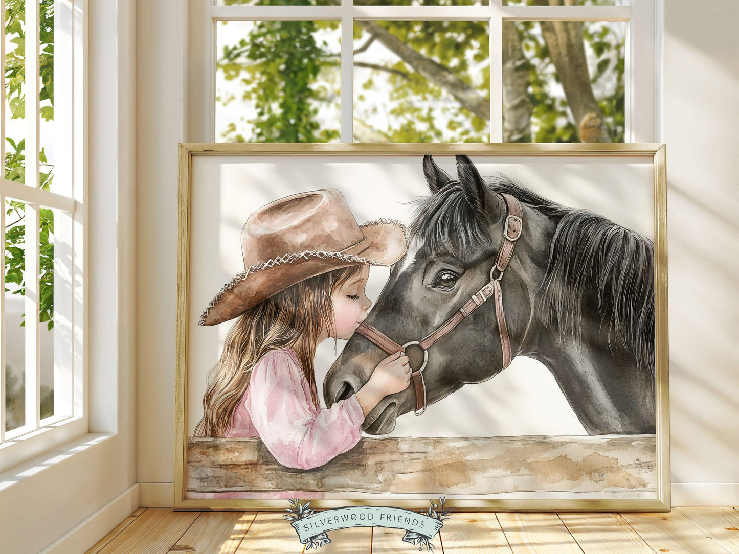 Horse Print, Cowgirl Nursery Print, Cowgirl Nursery Decor, Baby Girl Western Nursery Decor Horse Picture, Girls Horse Room Digital Print