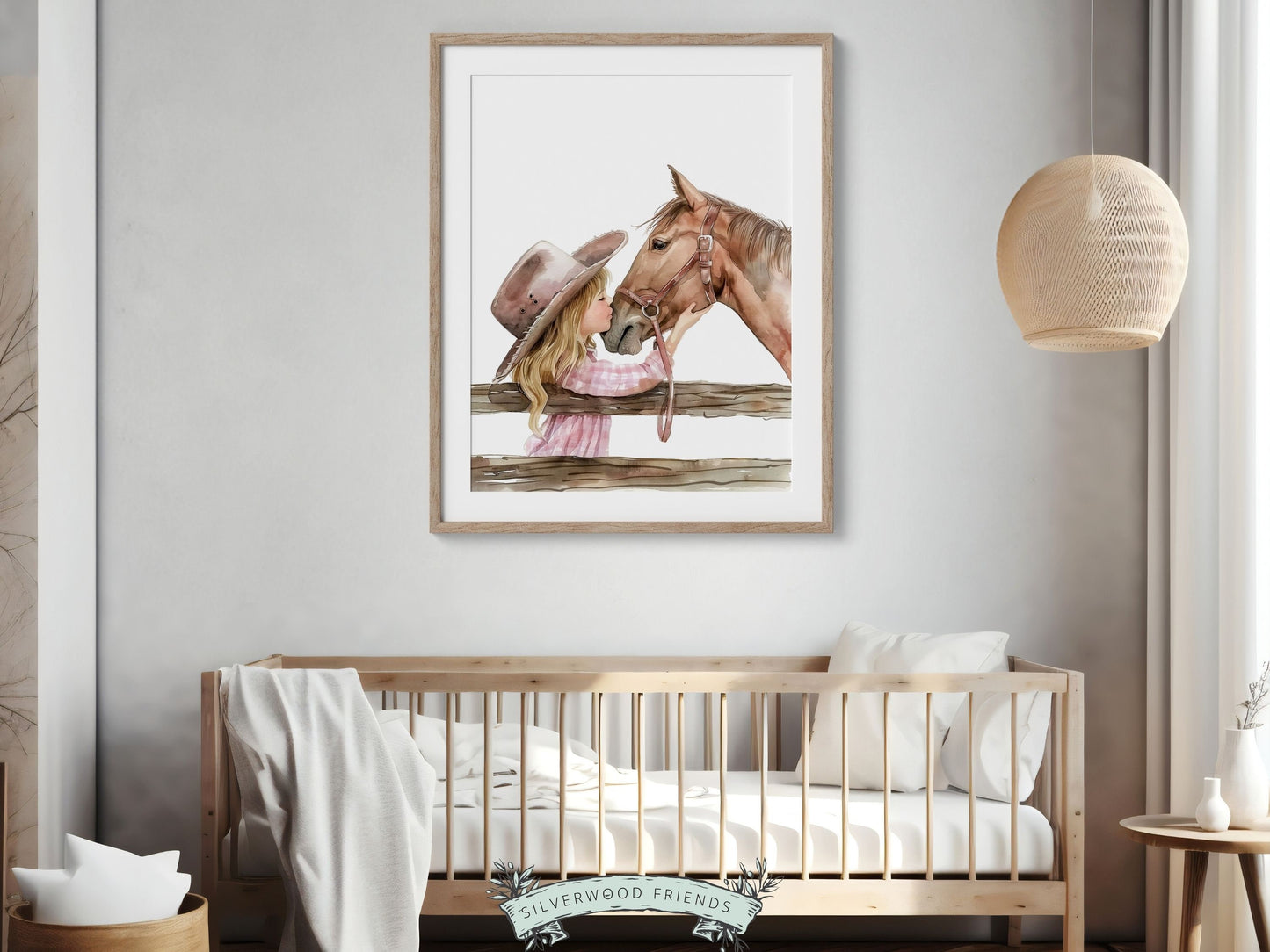 Cowgirl Nursery Print, Cowgirl Nursery Decor, Baby Girl Western Nursery Decor, Girls Horse Riding Equestrian Nursery Wall Art Digital Print