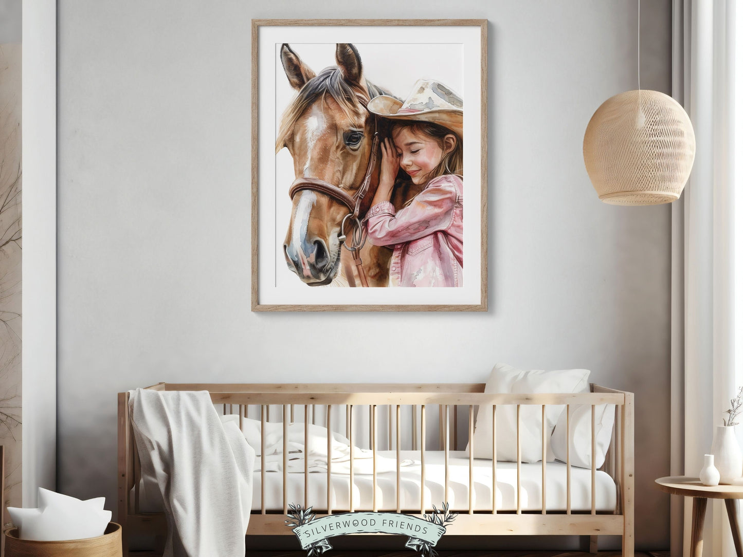 Cowgirl Nursery Print, Cowgirl Nursery Decor, Baby Girl Western Nursery Decor, Girls Horse Riding Print Horse Nursery Picture Digital Print