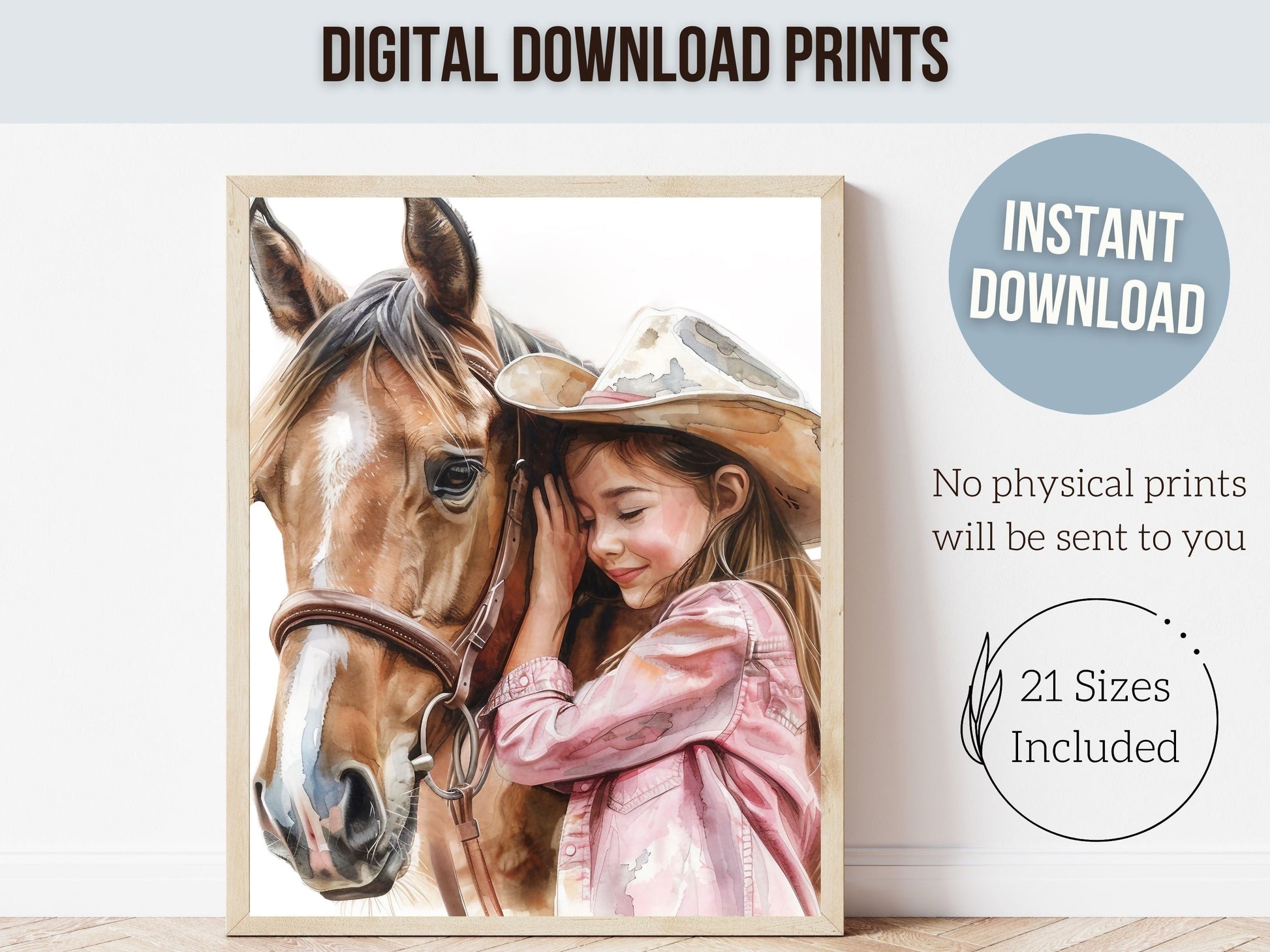 Cowgirl Nursery Print, Cowgirl Nursery Decor, Baby Girl Western Nursery Decor, Girls Horse Riding Print Horse Nursery Picture Digital Print