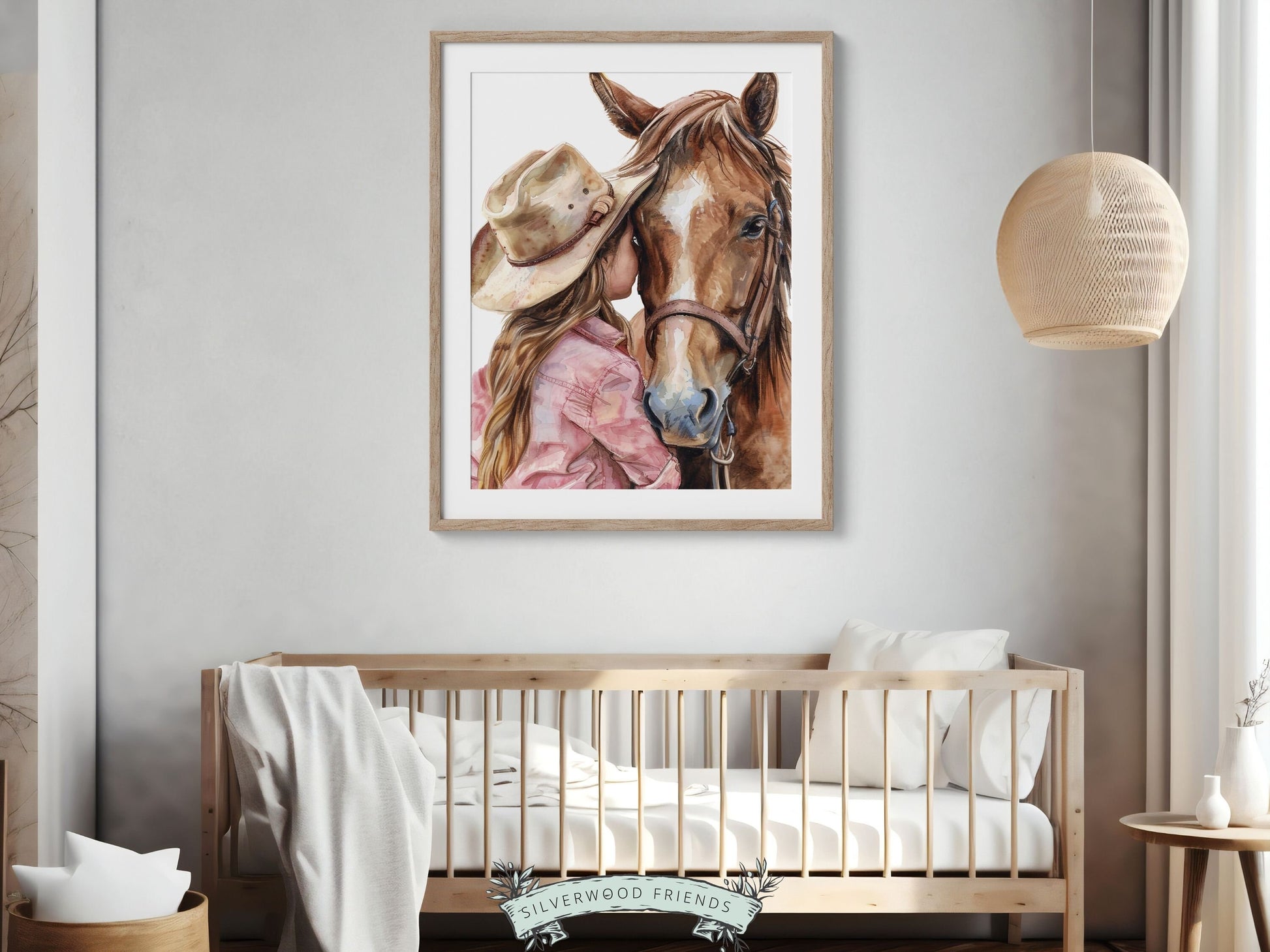 Cowgirl Nursery Print, Cowgirl Nursery Decor, Baby Girl Western Nursery Decor, Girls Horse Riding Print Horse Nursery Picture Digital Print