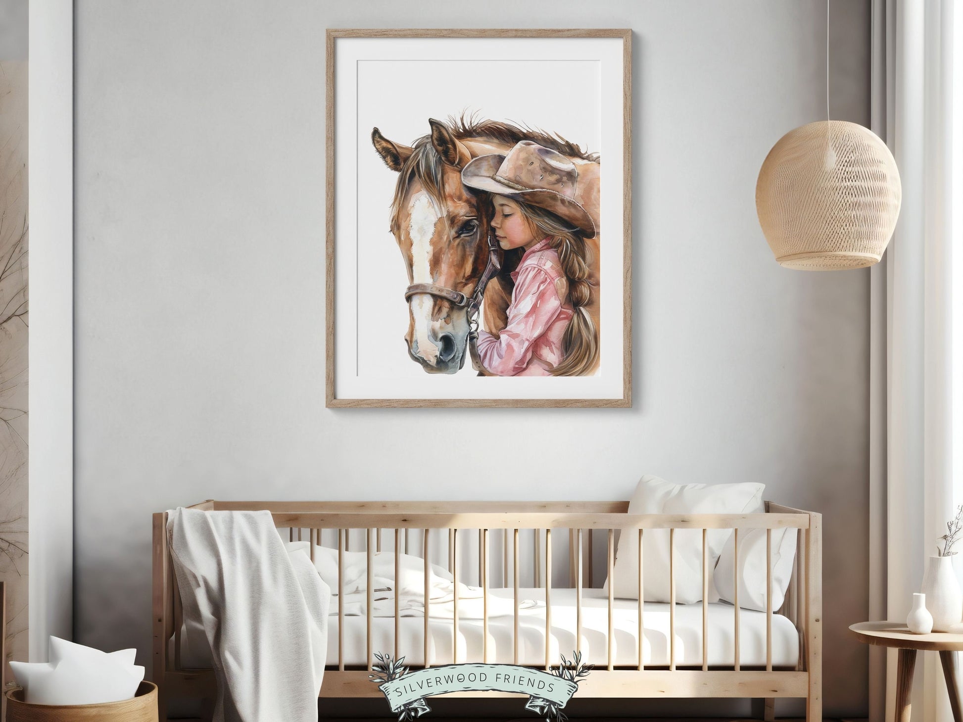 Cowgirl Nursery Print, Cowgirl Nursery Decor, Baby Girl Western Nursery Decor, Girls Horse Riding Print Horse Nursery Picture Digital Print