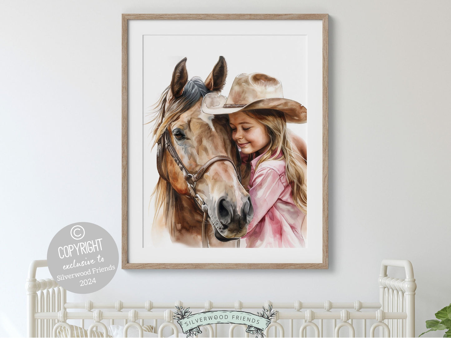 Cowgirl Nursery Print, Cowgirl Nursery Decor, Baby Girl Western Nursery Decor, Girls Horse Riding Print Horse Nursery Picture Digital Print