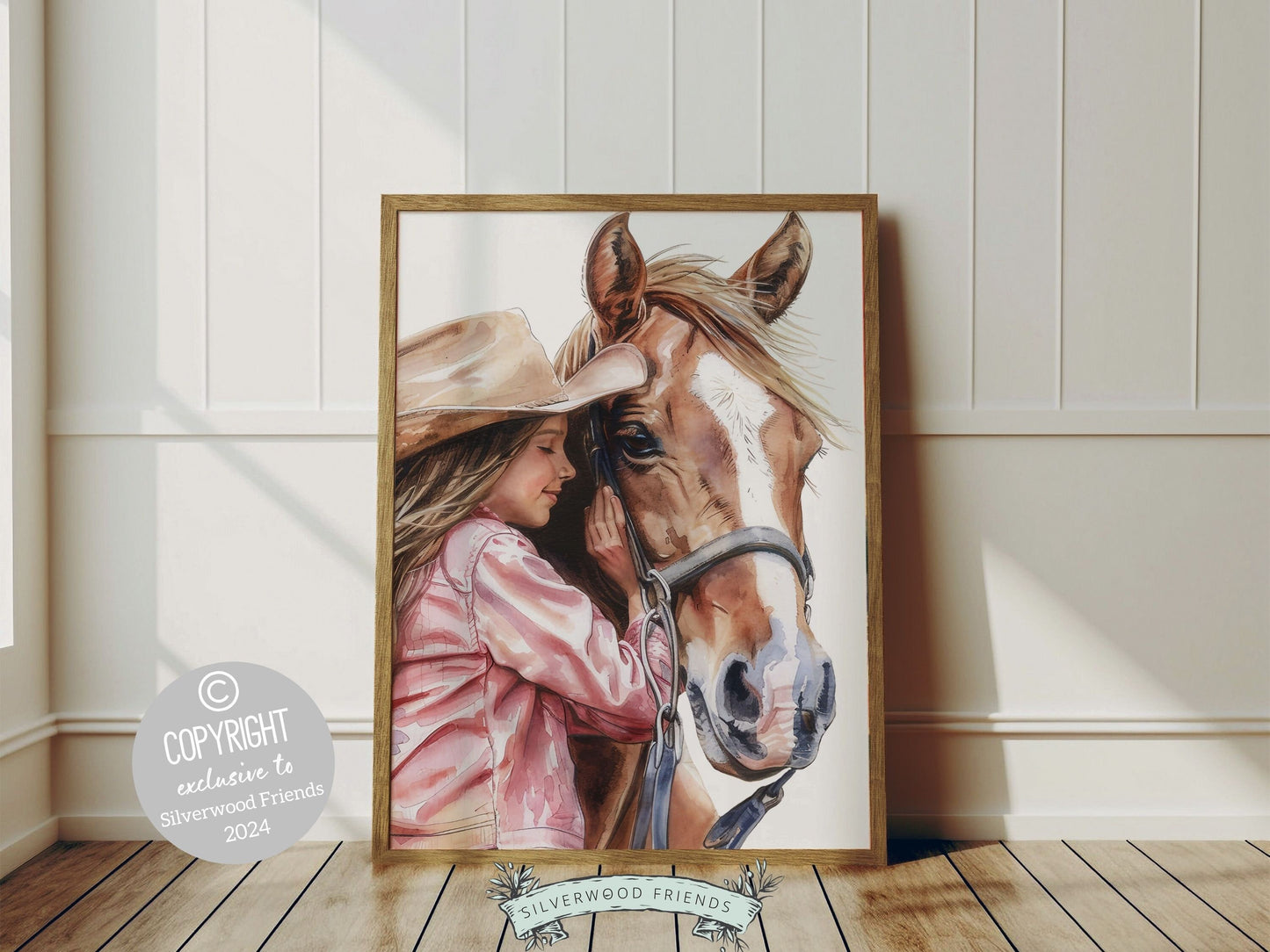 Cowgirl Nursery Print, Cowgirl Nursery Decor, Baby Girl Western Nursery Decor, Girls Horse Riding Print Horse Nursery Picture Digital Print