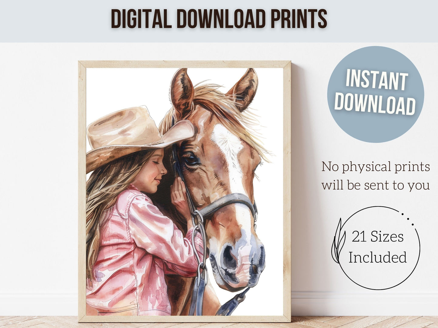 Cowgirl Nursery Print, Cowgirl Nursery Decor, Baby Girl Western Nursery Decor, Girls Horse Riding Print Horse Nursery Picture Digital Print